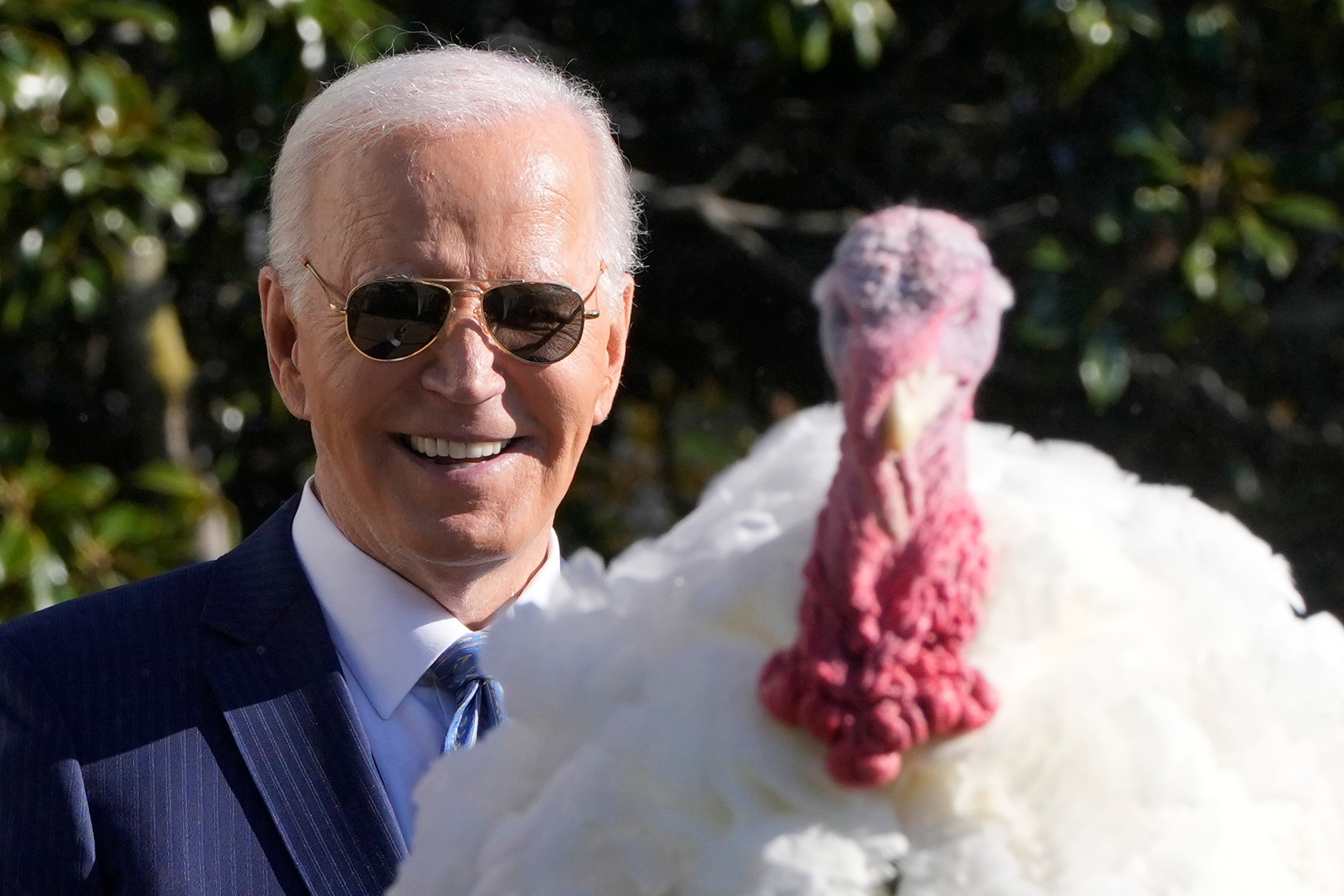 Joe Biden carried out his final turkey pardon on Monday morning on the South Lawn of the White House