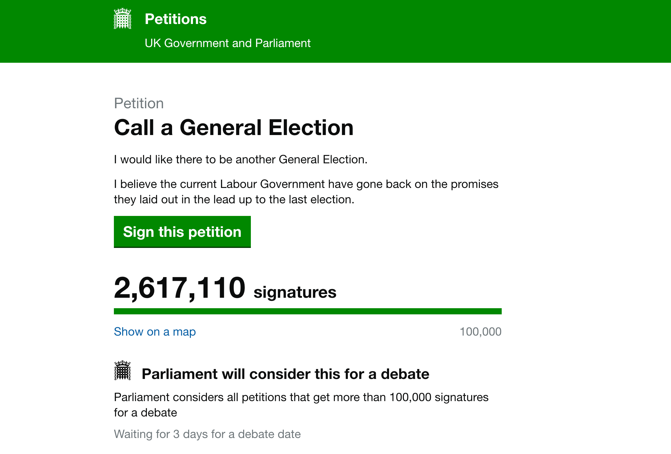 Michael Westwood launched the petition – which has now gained 2.5 million signatures - last week after growing “fed up” with Sir Keir Starmer