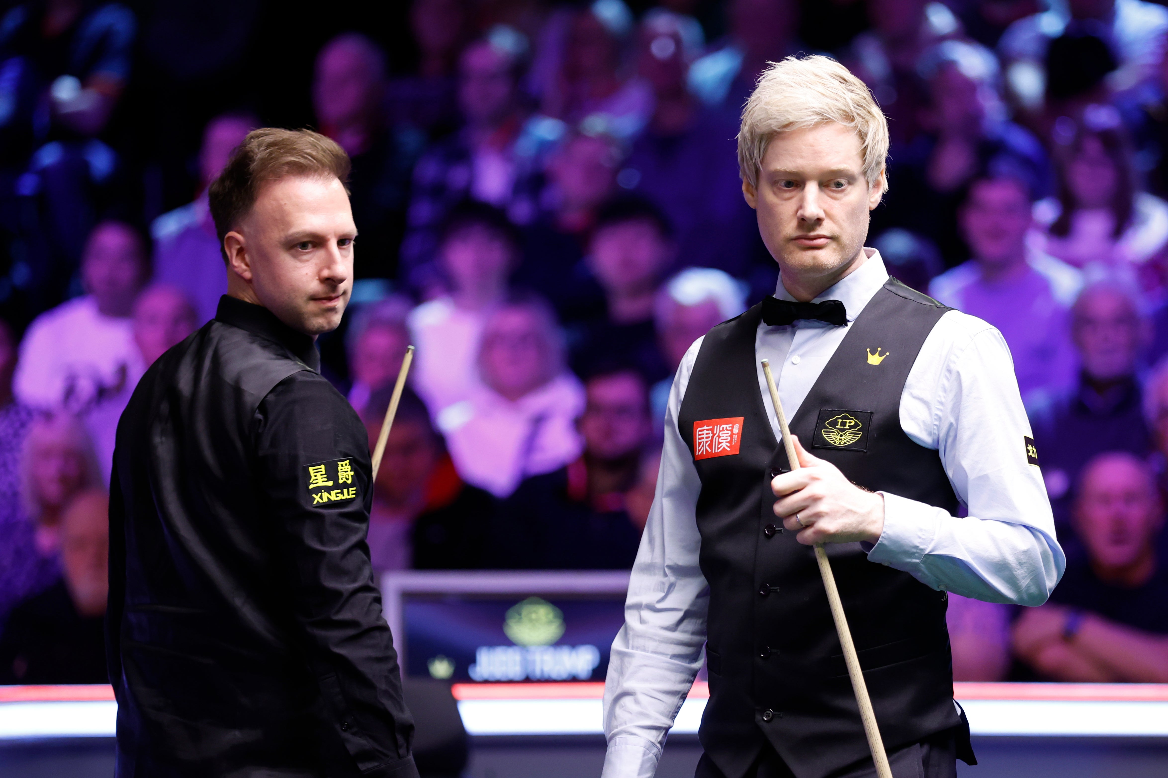 Judd Trump and Neil Robertson are squaring off in the first round of the UK Championship