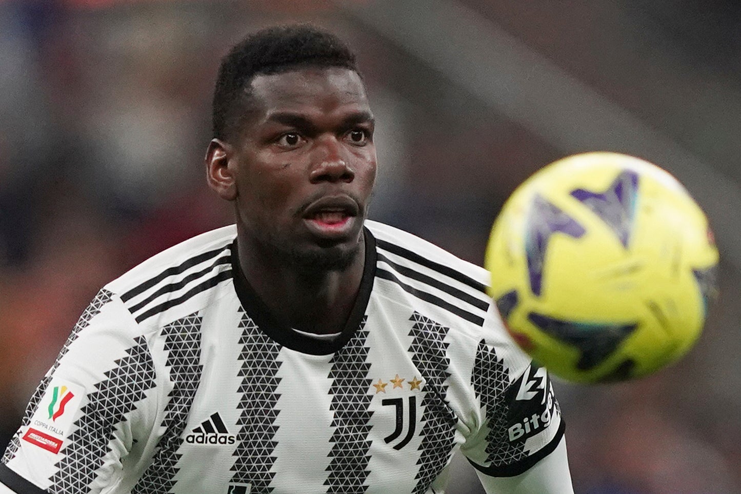 Paul Pogba in action for Juventus in 2023