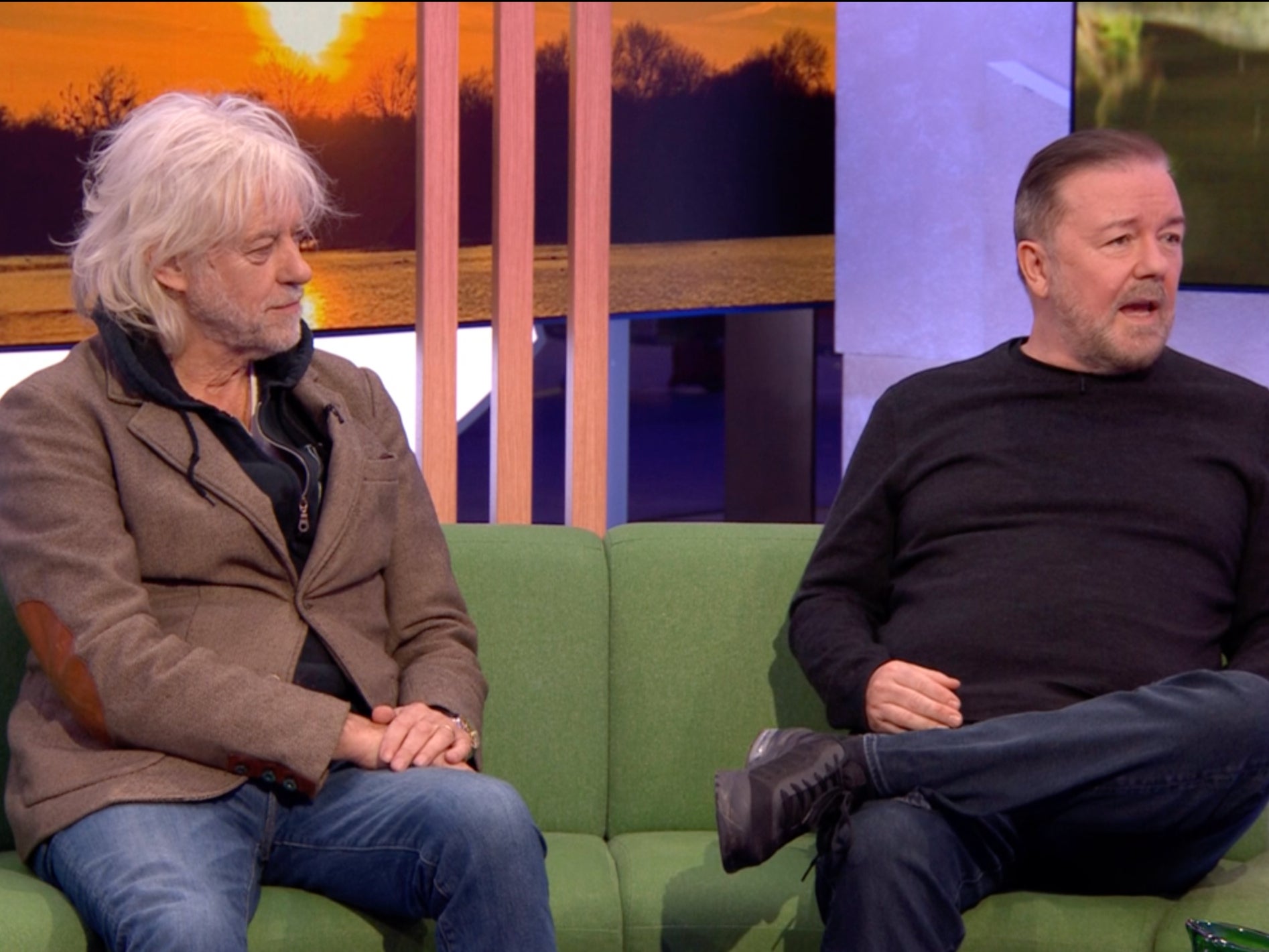 Bob Geldof and Ricky Gervais on ‘The One Show’