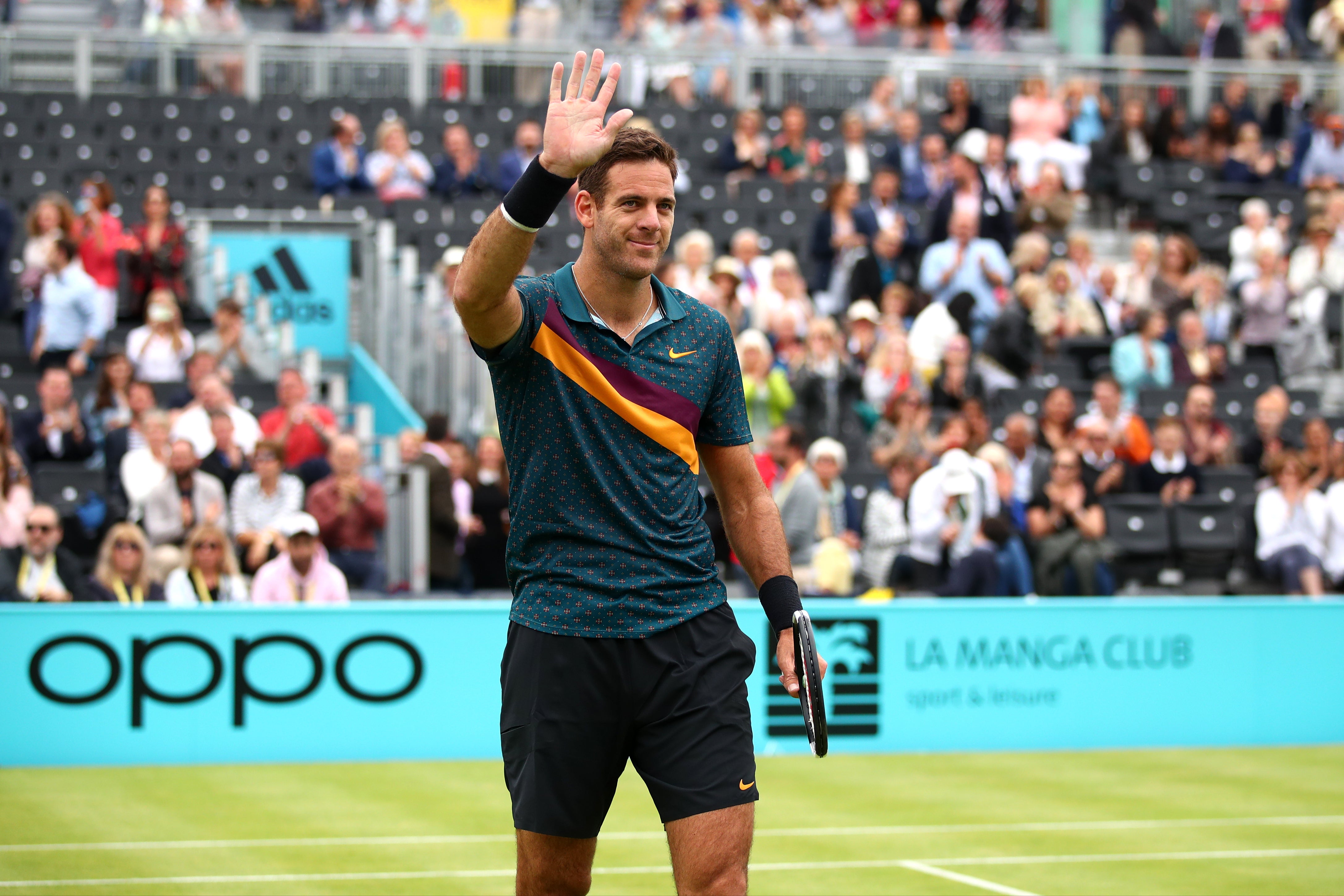 Juan Martin del Potro suffered a serious knee injury at Queen’s in 2019