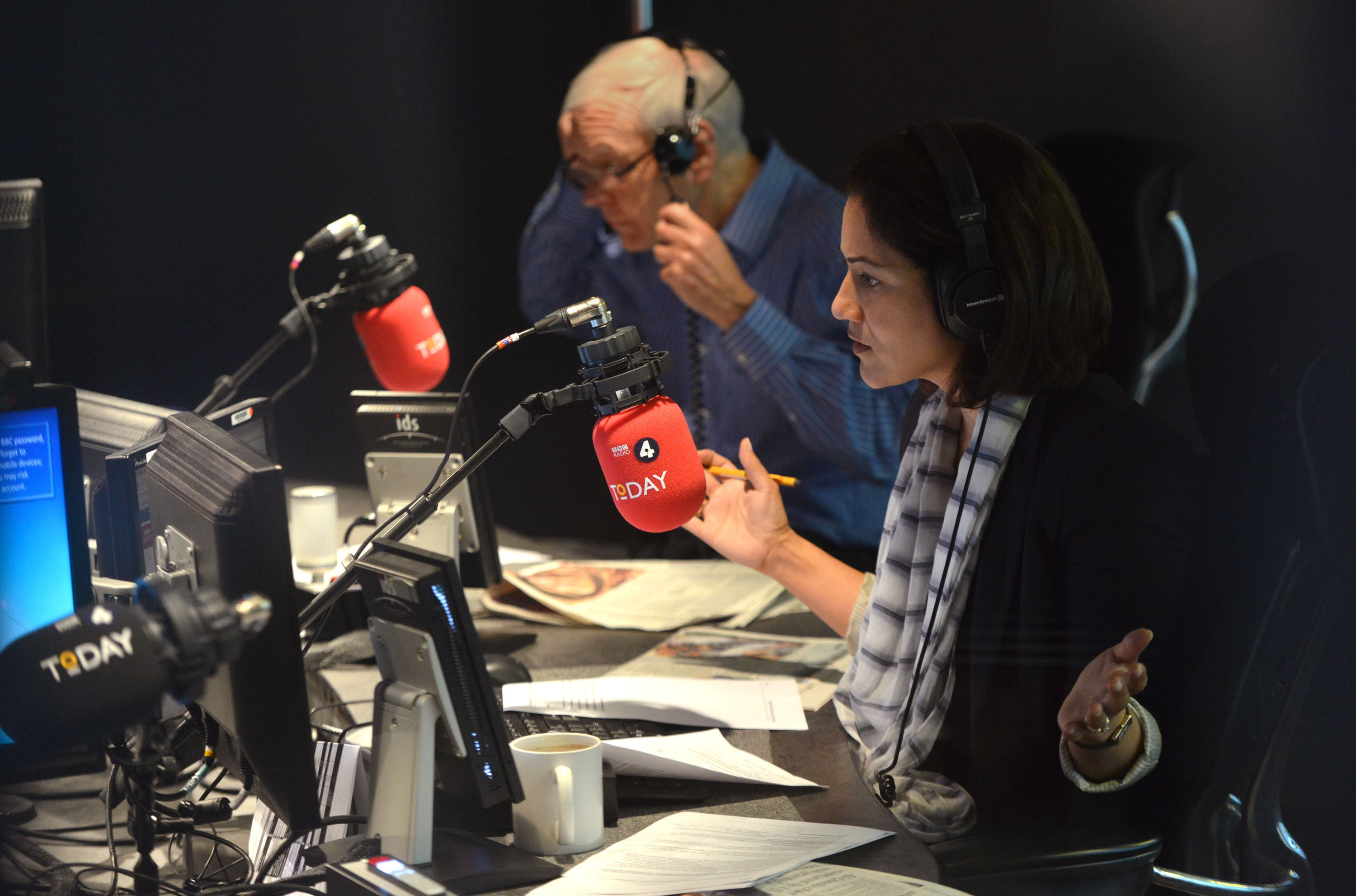 No ar com Mishal Husain no programa Today da BBC Radio 4