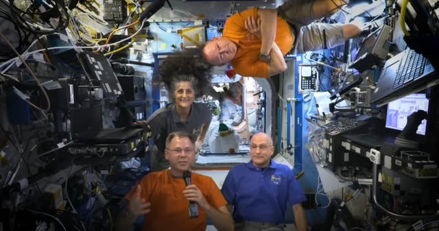 <p>NASA astronauts on the International Space Station share their Thanksgiving plans in a new video. Astronauts said they were thankful for the wild weightlessness of space</p>