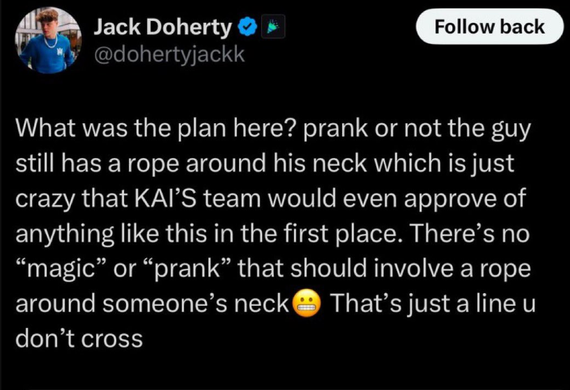 Jack Doherty criticizes Cenat for allowing the content on his live stream