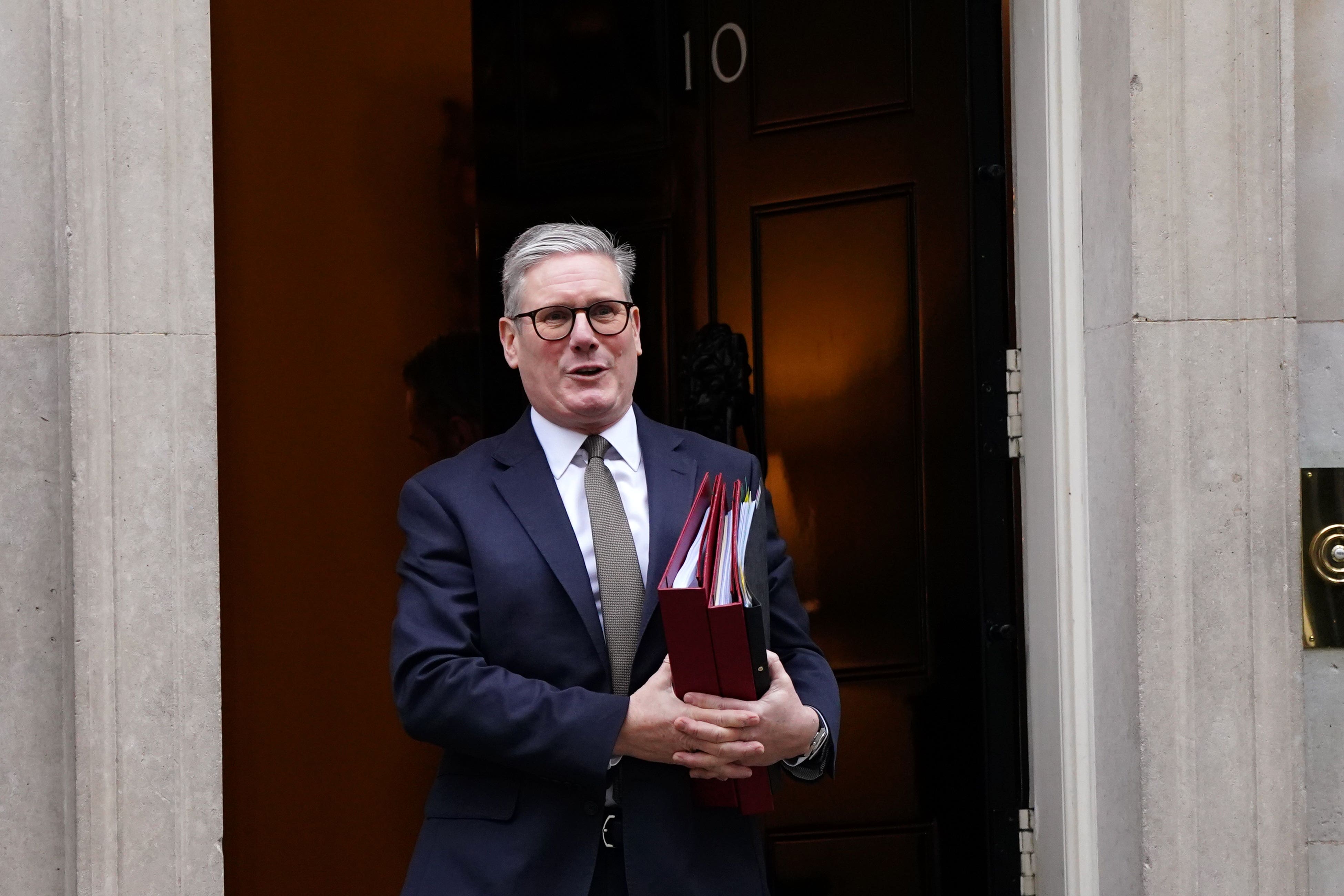 Prime Minister Sir Keir Starmer departs 10 Downing Street (PA)