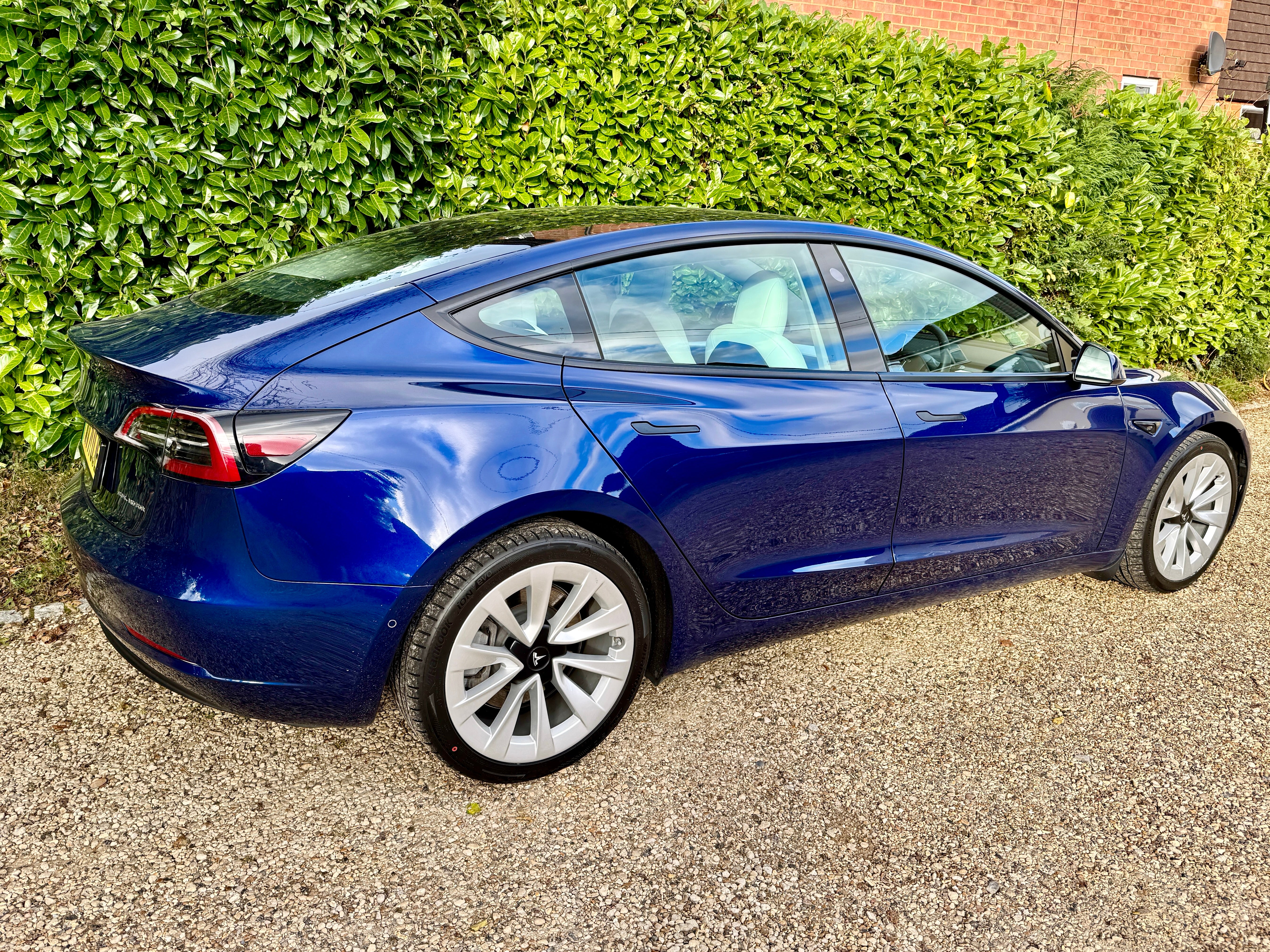 Our pre-owned Tesla Model 3 came on 19-inch sport wheels