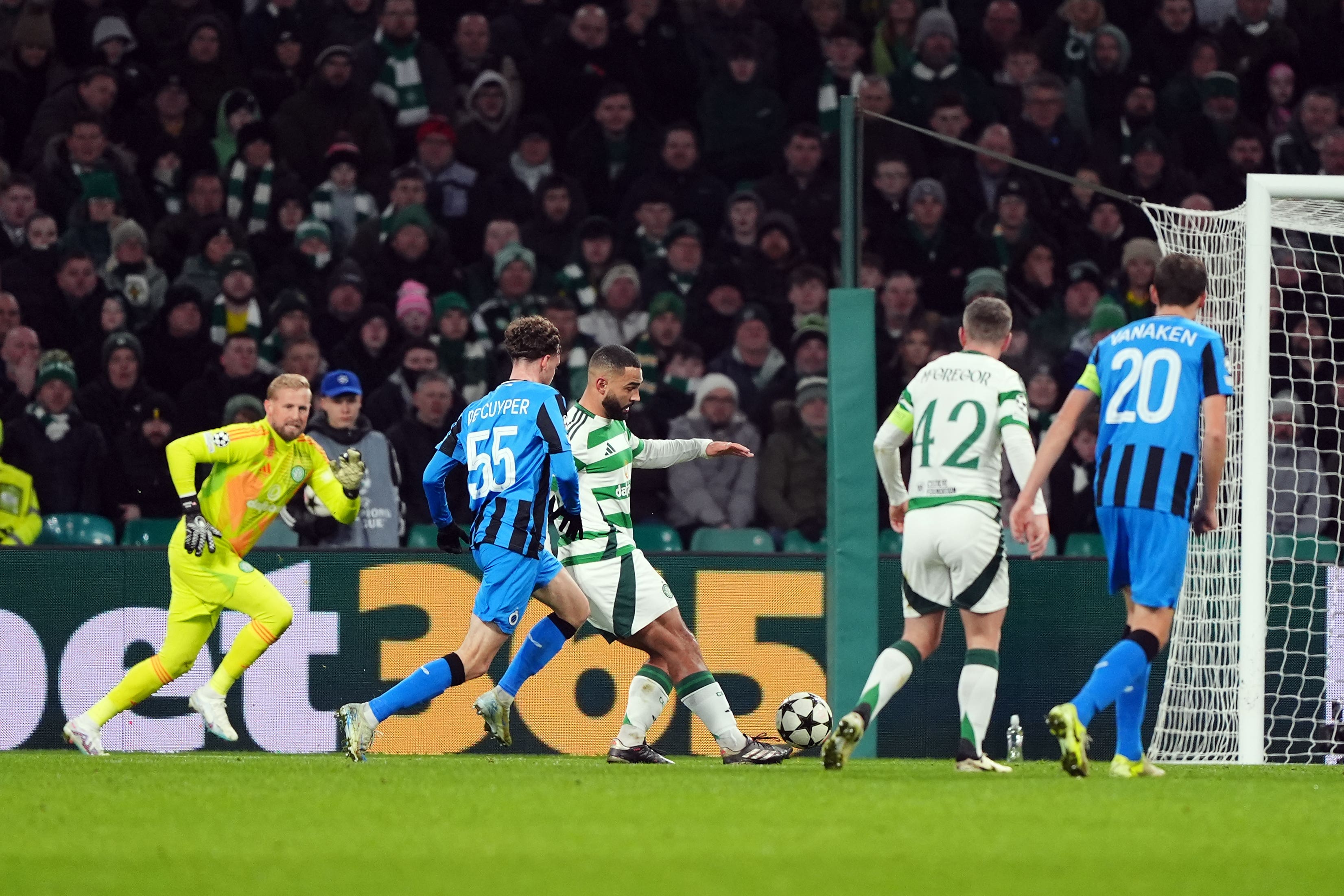 Celtic’s Cameron Carter-Vickers scored an own goal for Club Brugge (Andrew Milligan/PA)