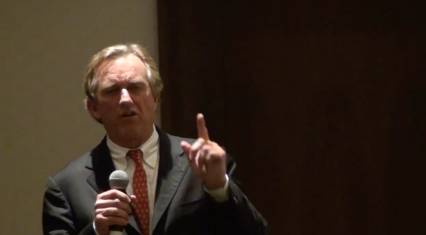 Robert F Kennedy Jr made the remarks at a series of autism conferences for parents (pictured here in 2013)