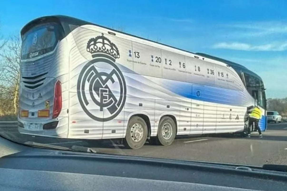 Real Madrid’s team bus was involved in an accident the day after the match against Liverpool