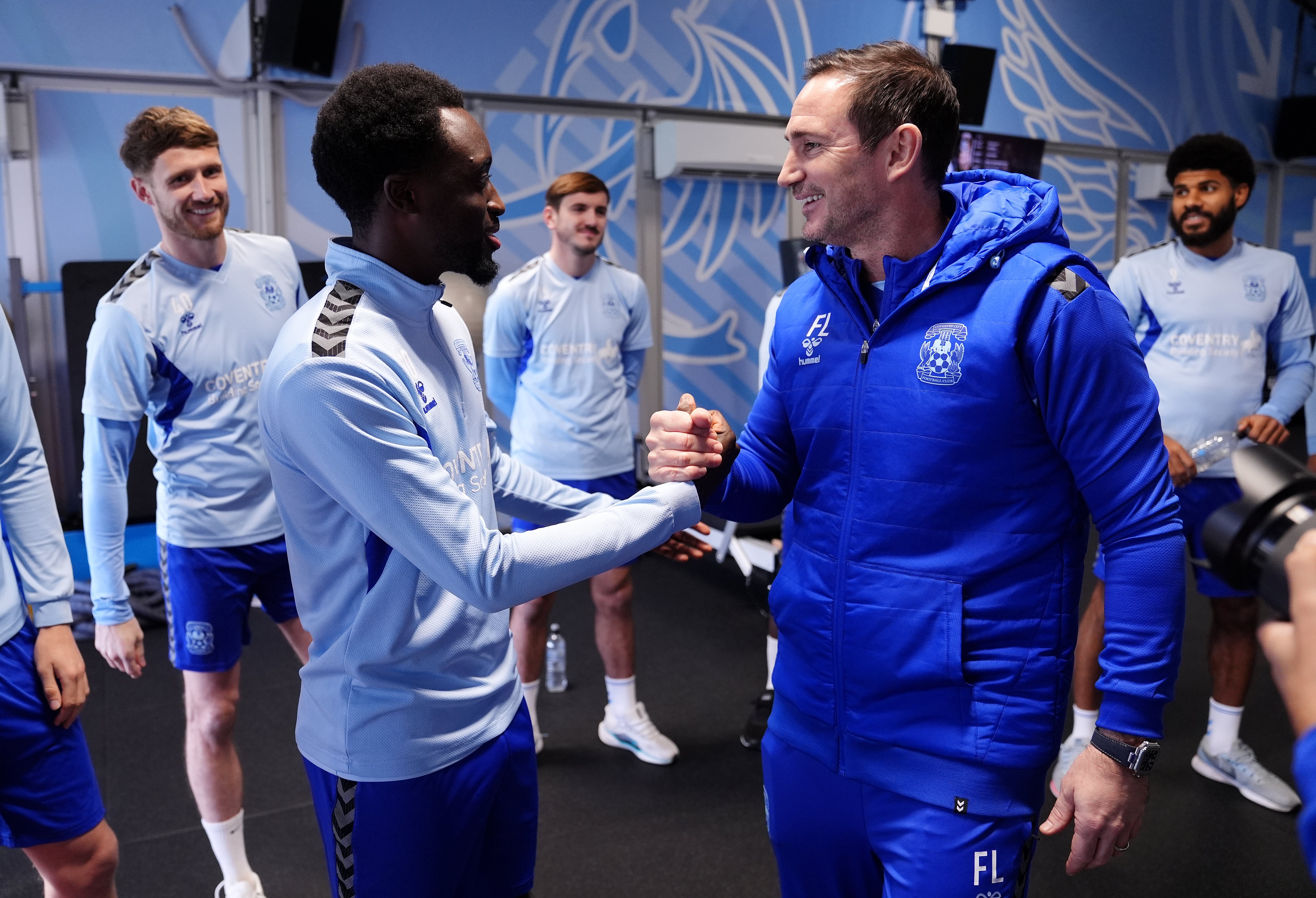 New Coventry City manager Frank Lampard meets Fabio Tavares