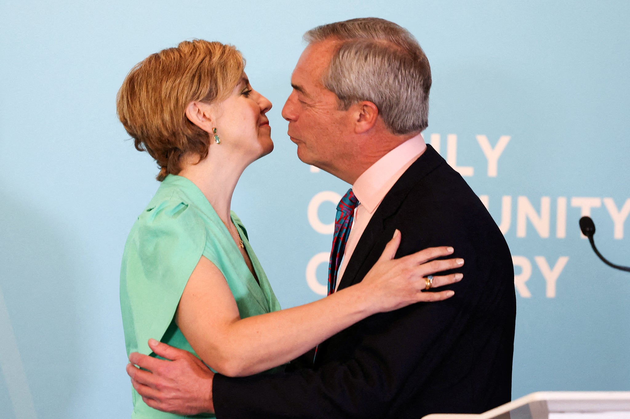 Dame Andrea said she ‘always respected’ Farage