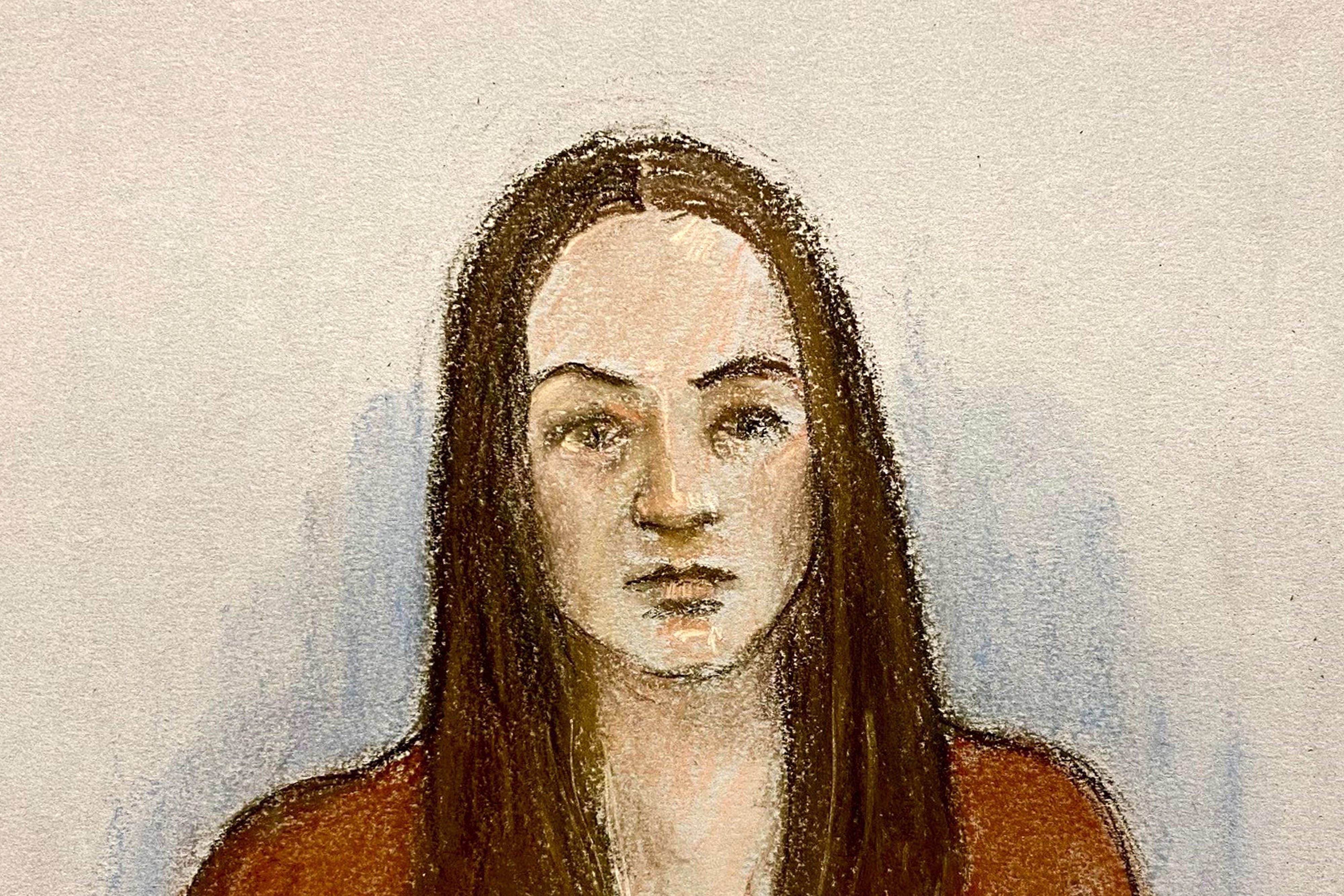 Sketch of Bulgarian national Katrin Ivanova (Elizabeth Cook/PA)