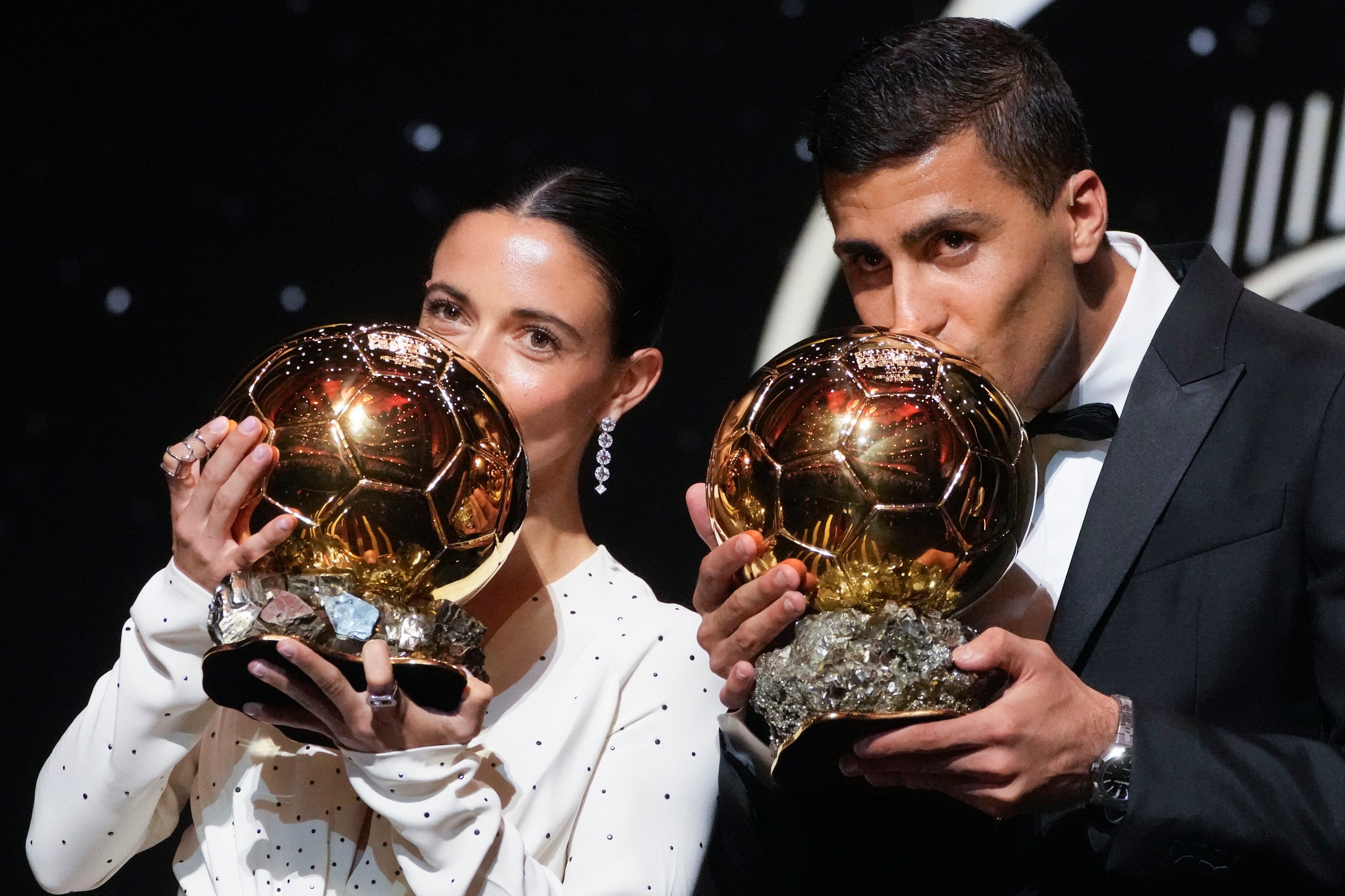 Aitana Bonmati (left) and Rodri won the main Ballon d’Or prizes this year