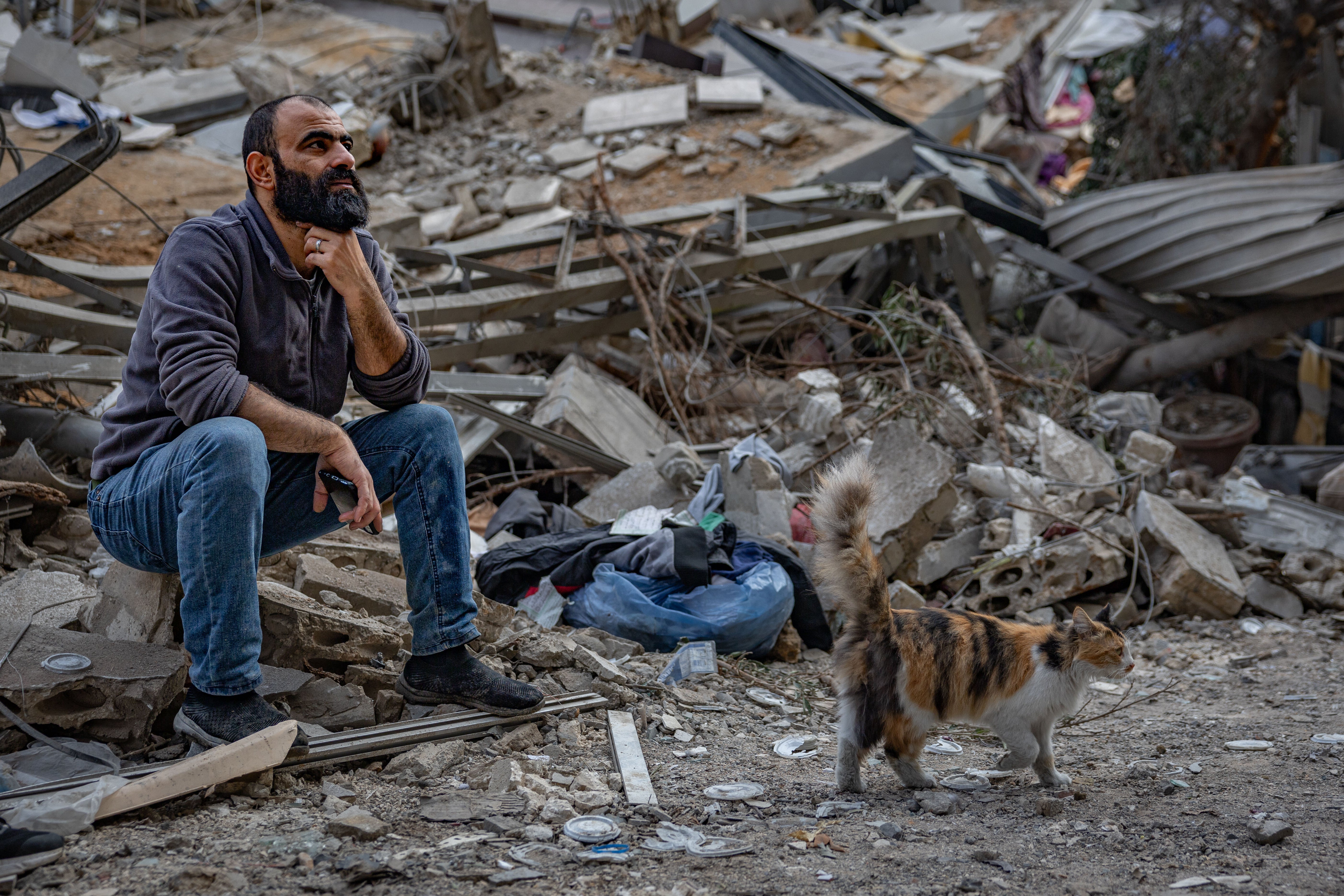 Residents have returned to their destroyed homes in the southern suburbs of Beirut