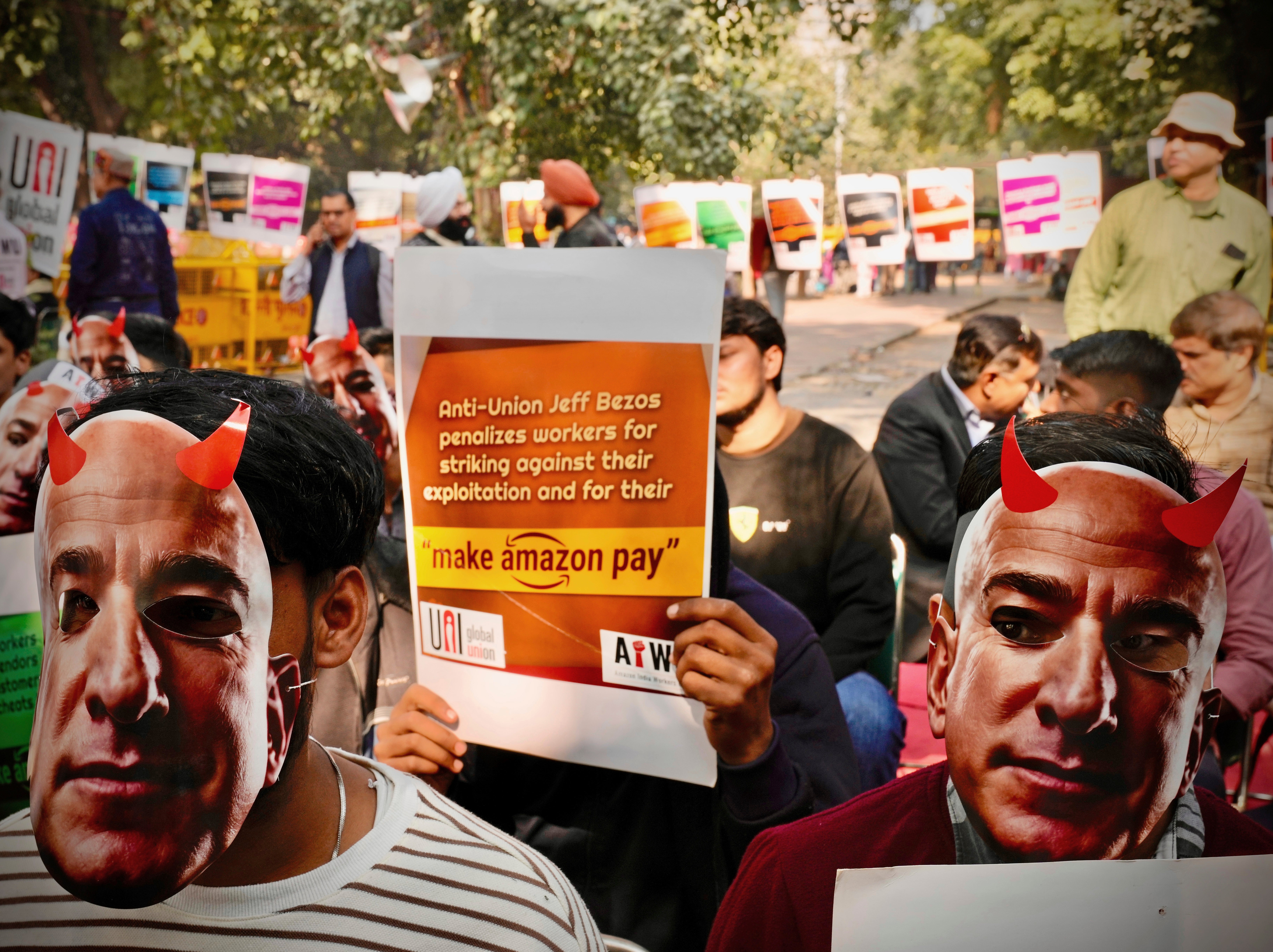 India Amazon Protest