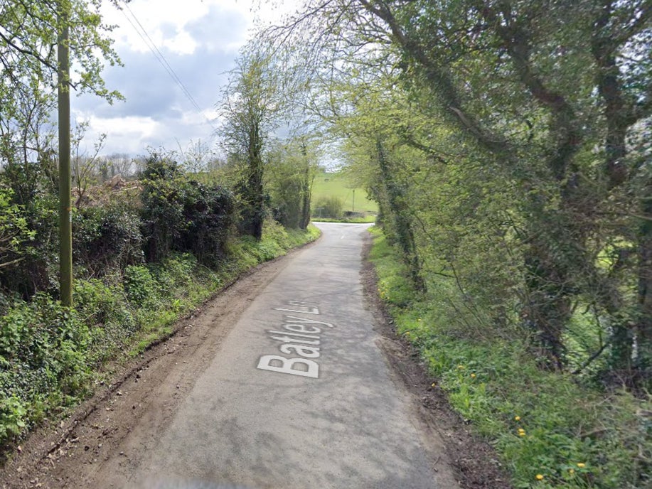 The crash occurred on Batley Lane, Pleasley, in Derbyshire