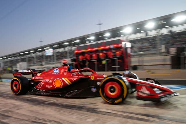 Ferrari driver Charles Leclerc finished fastest in practice for the Qatar Grand Prix (Darko Bandic/AP)