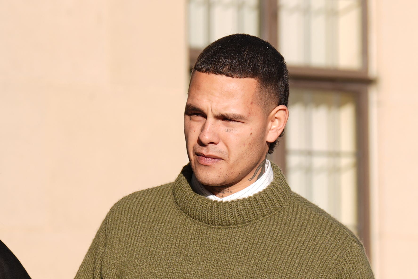 Tyron Frampton, known by the stage name Slowthai, arriving at Oxford Crown Court, where he is accused of two charges of rape (Joe Giddens/PA)