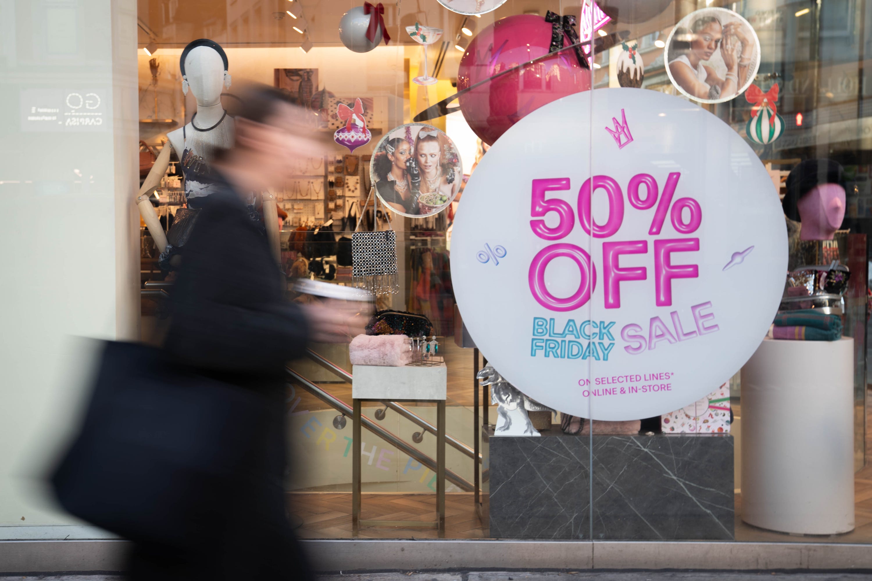 Black Friday sales were up year-on-year, according to fresh data (James Manning/PA)