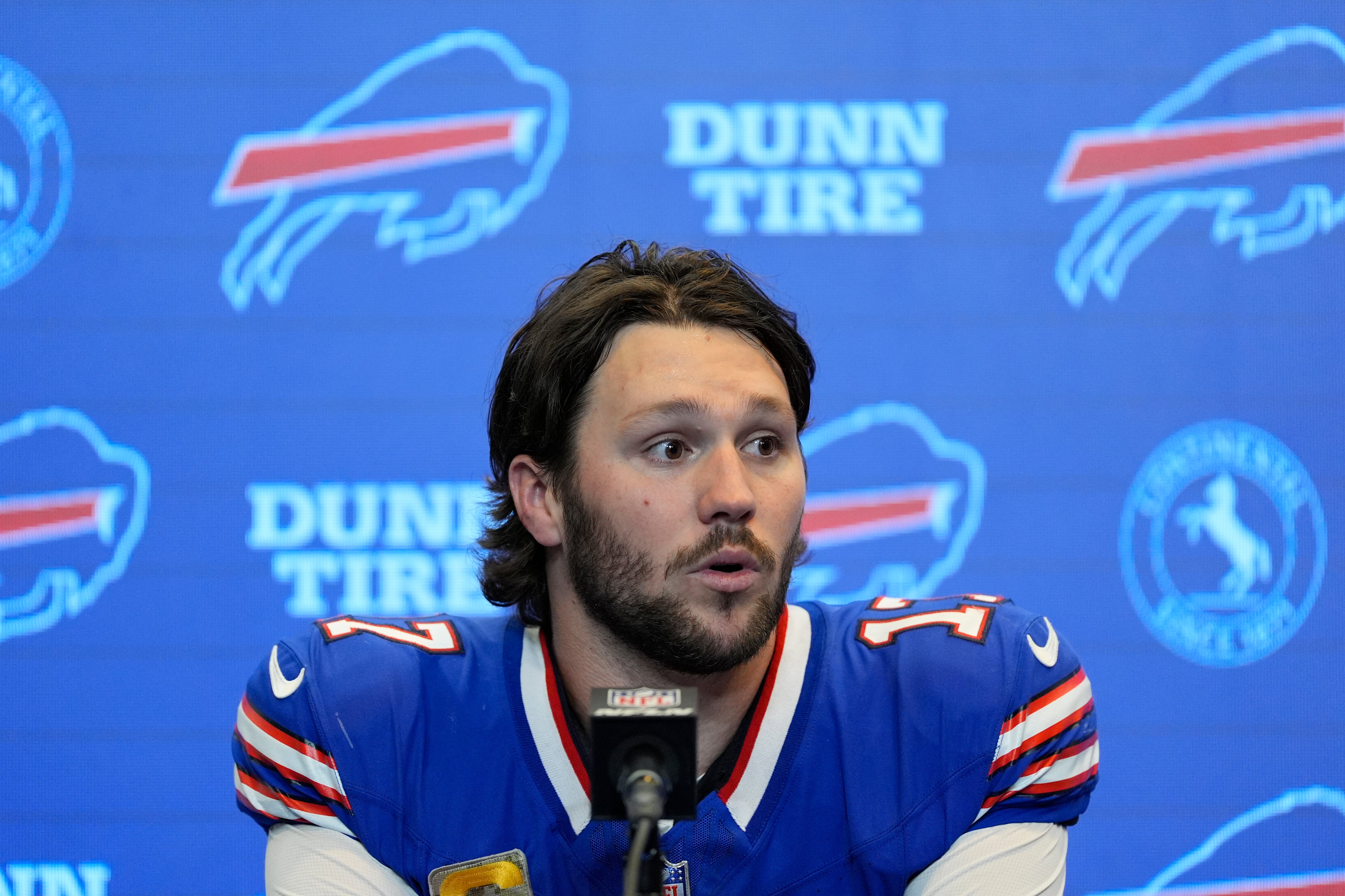 Josh Allen has spoken about the pressure of being in a high-profile relationship