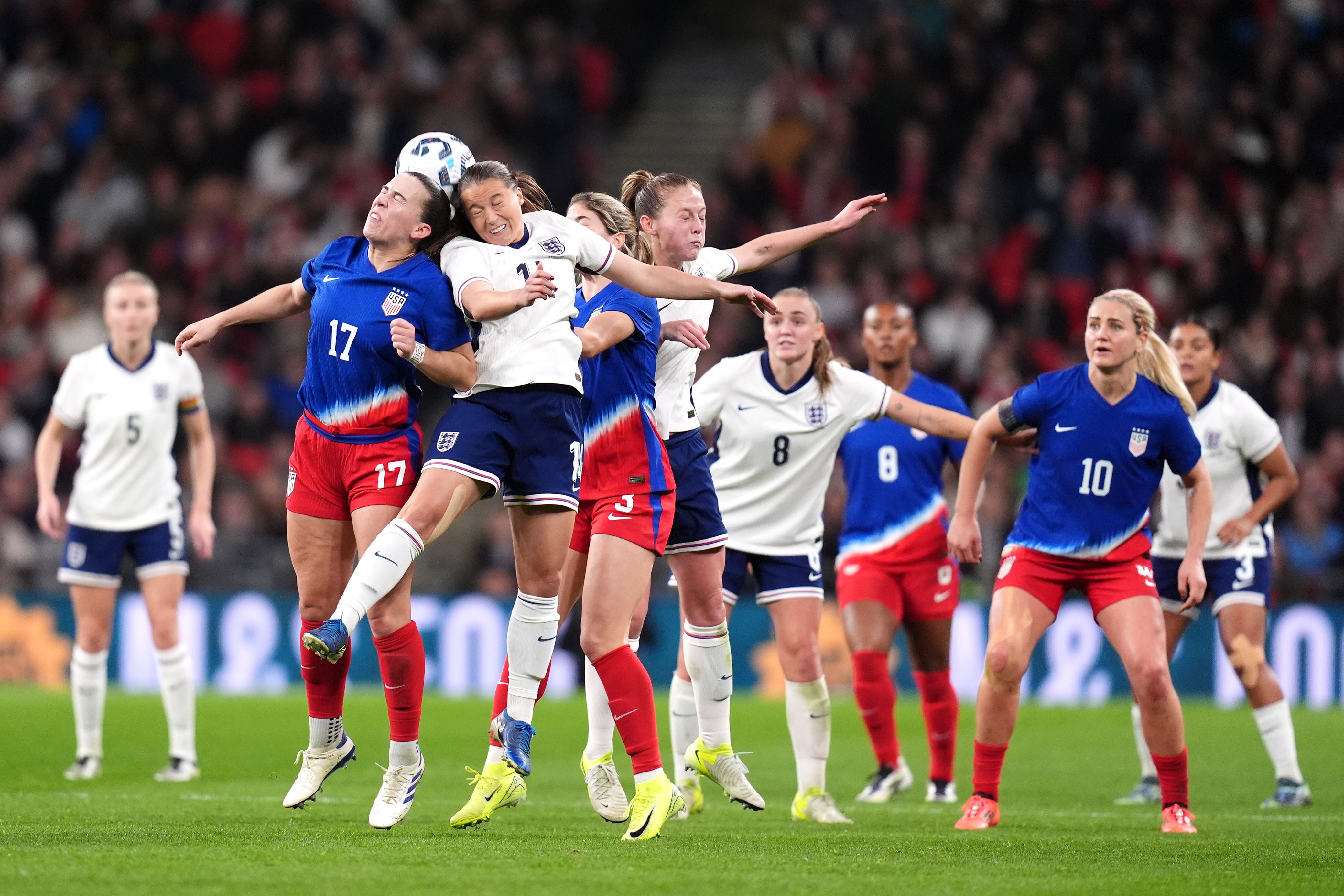 England and USA had to settle for a draw at Wembley (John Walton/PA)