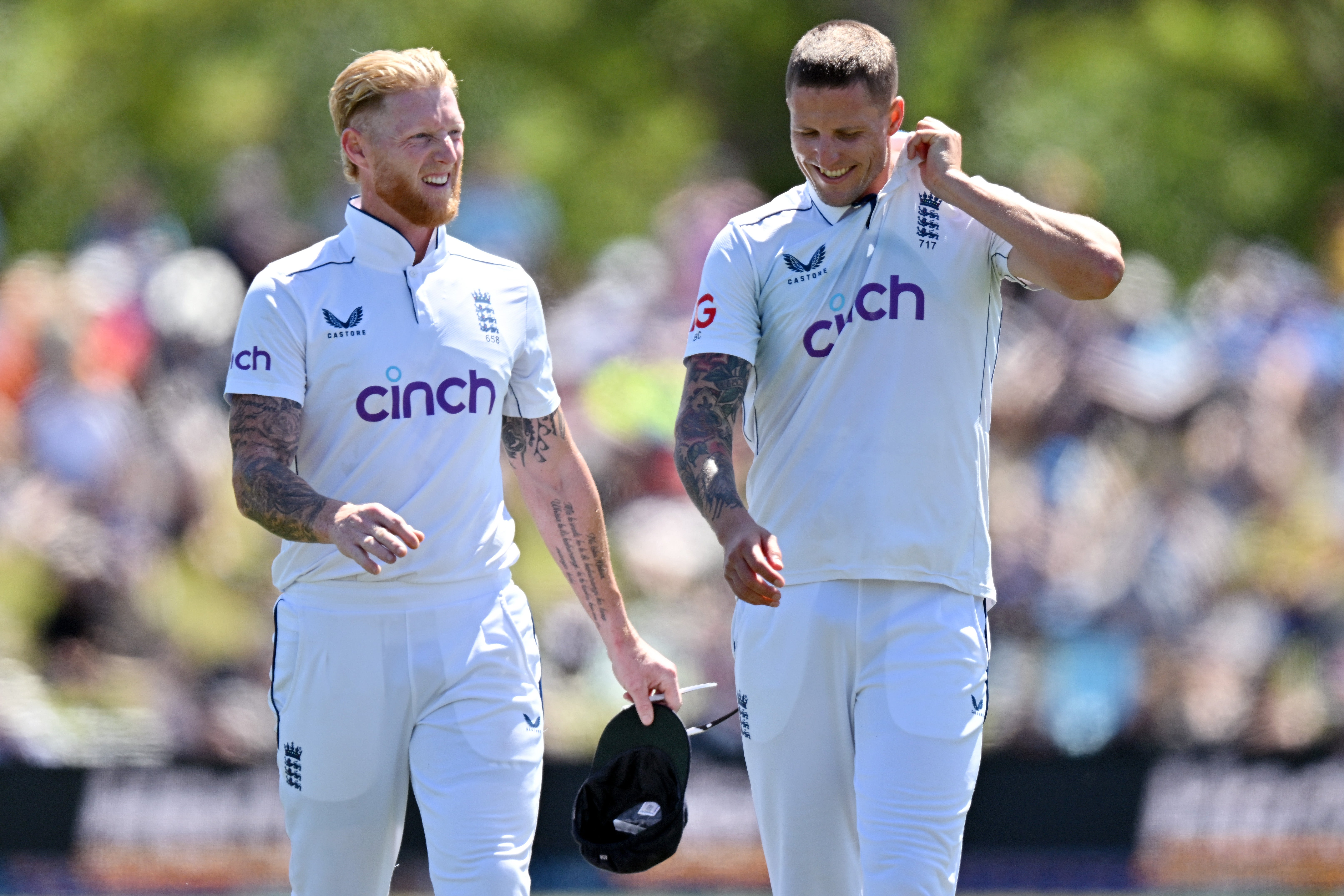 Brydon Carse (right) has flourished under the captaincy of good friend Ben Stokes