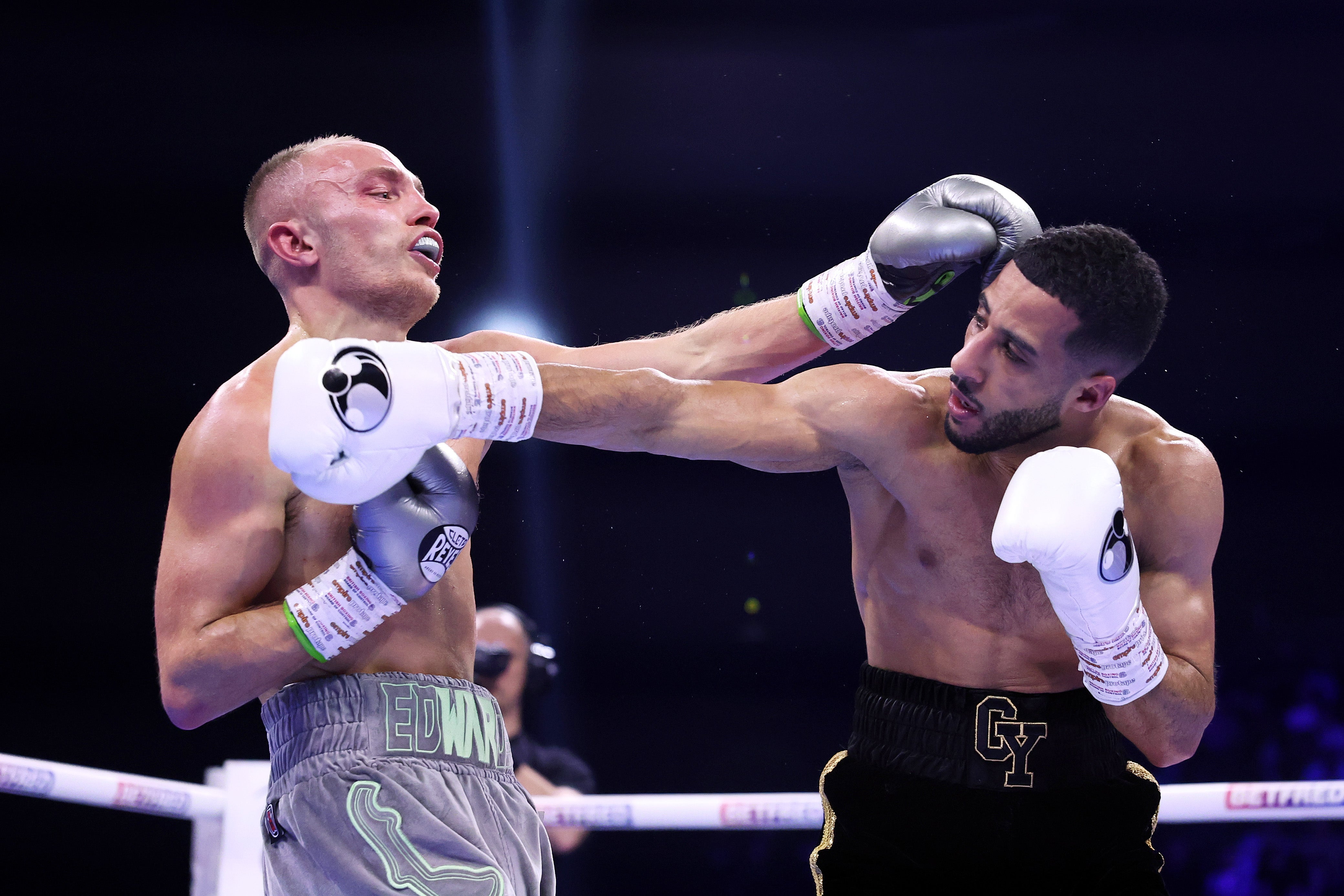 Sunny Edwards and Galal Yafai exchange punches