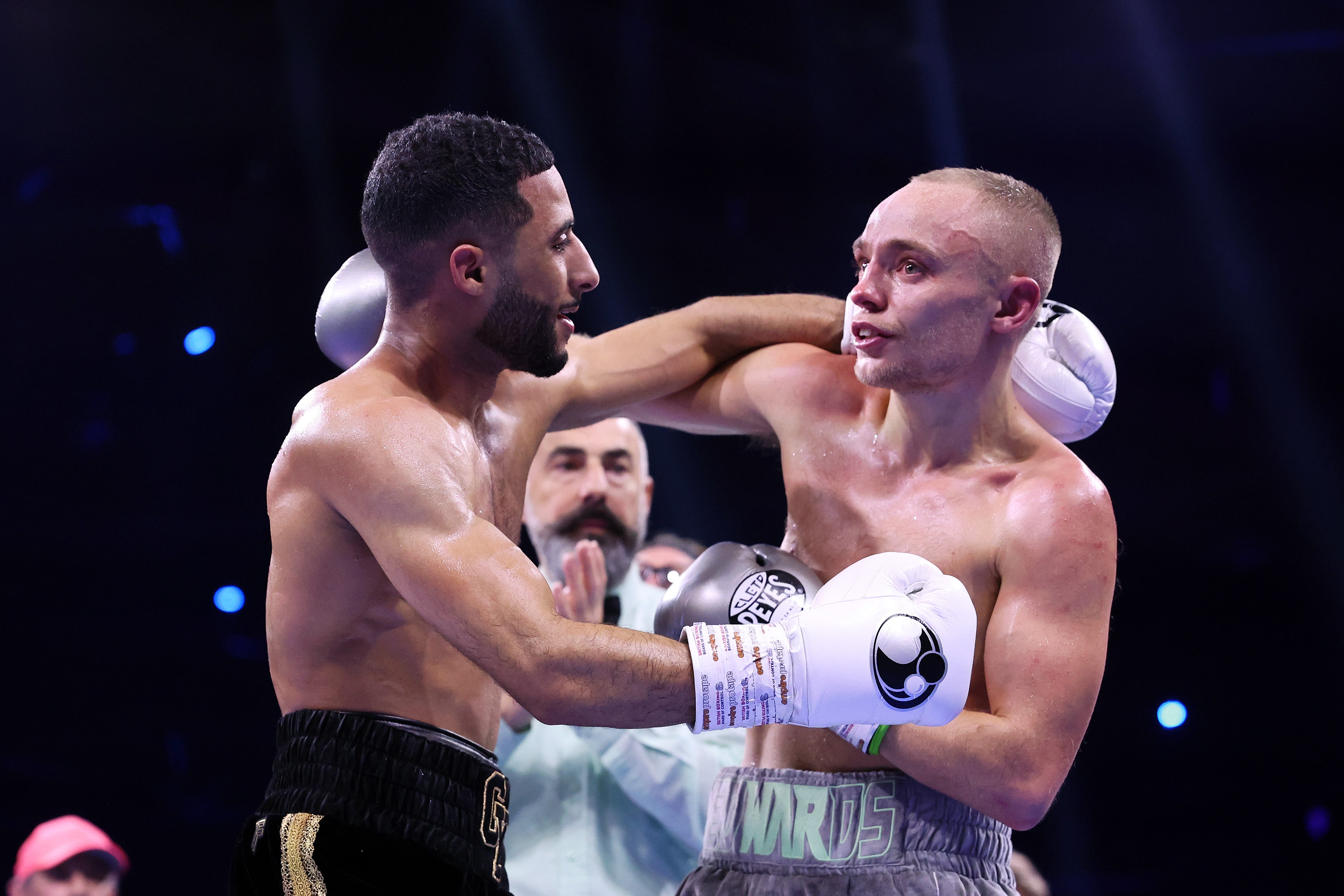 Galal Yafai and Sunny Edwards embrace