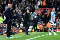 Pep Guardiola taunts goading Liverpool fans with gesture during Manchester City defeat