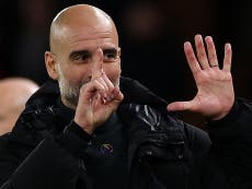 Pep Guardiola taunts goading Liverpool fans with six-finger gesture: ‘I didn’t expect it’