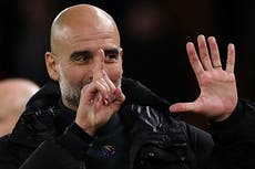 Pep Guardiola taunts goading Liverpool fans with six-finger gesture: ‘I didn’t expect it’