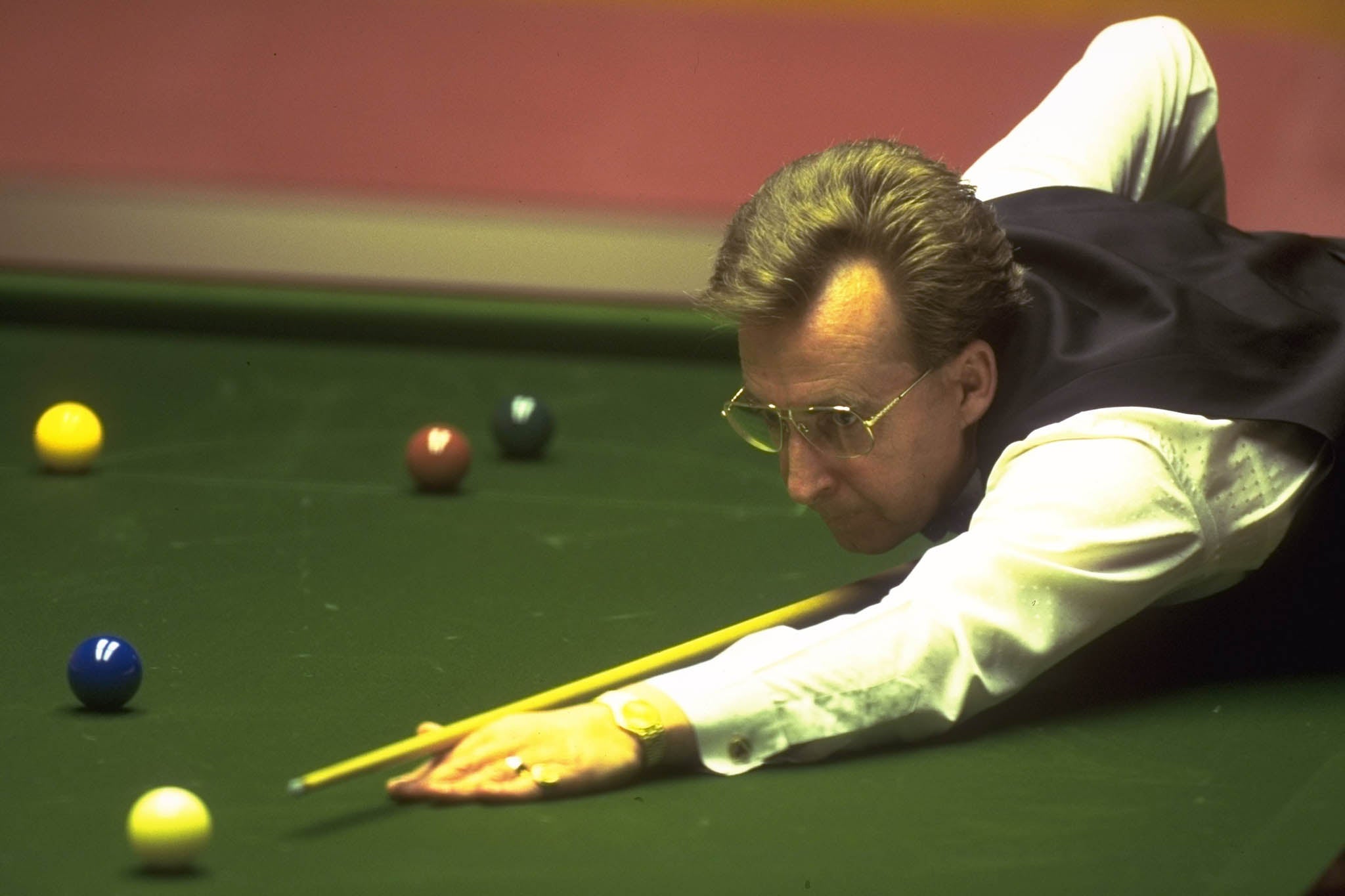 Terry Griffiths in action during his final world championship at the Crucible in 1997, 18 years after he won the title