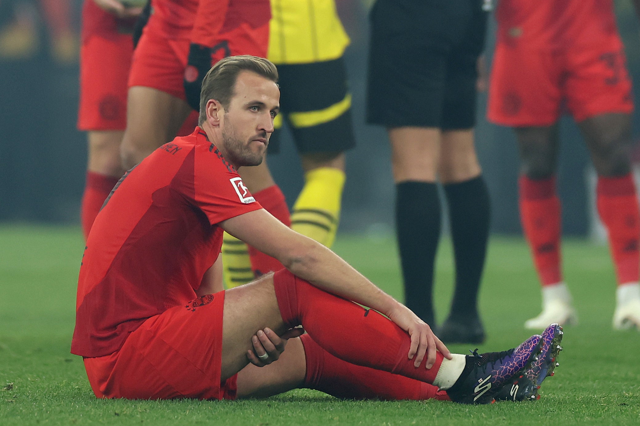 Harry Kane suffered a hamstring injury against Dortmund