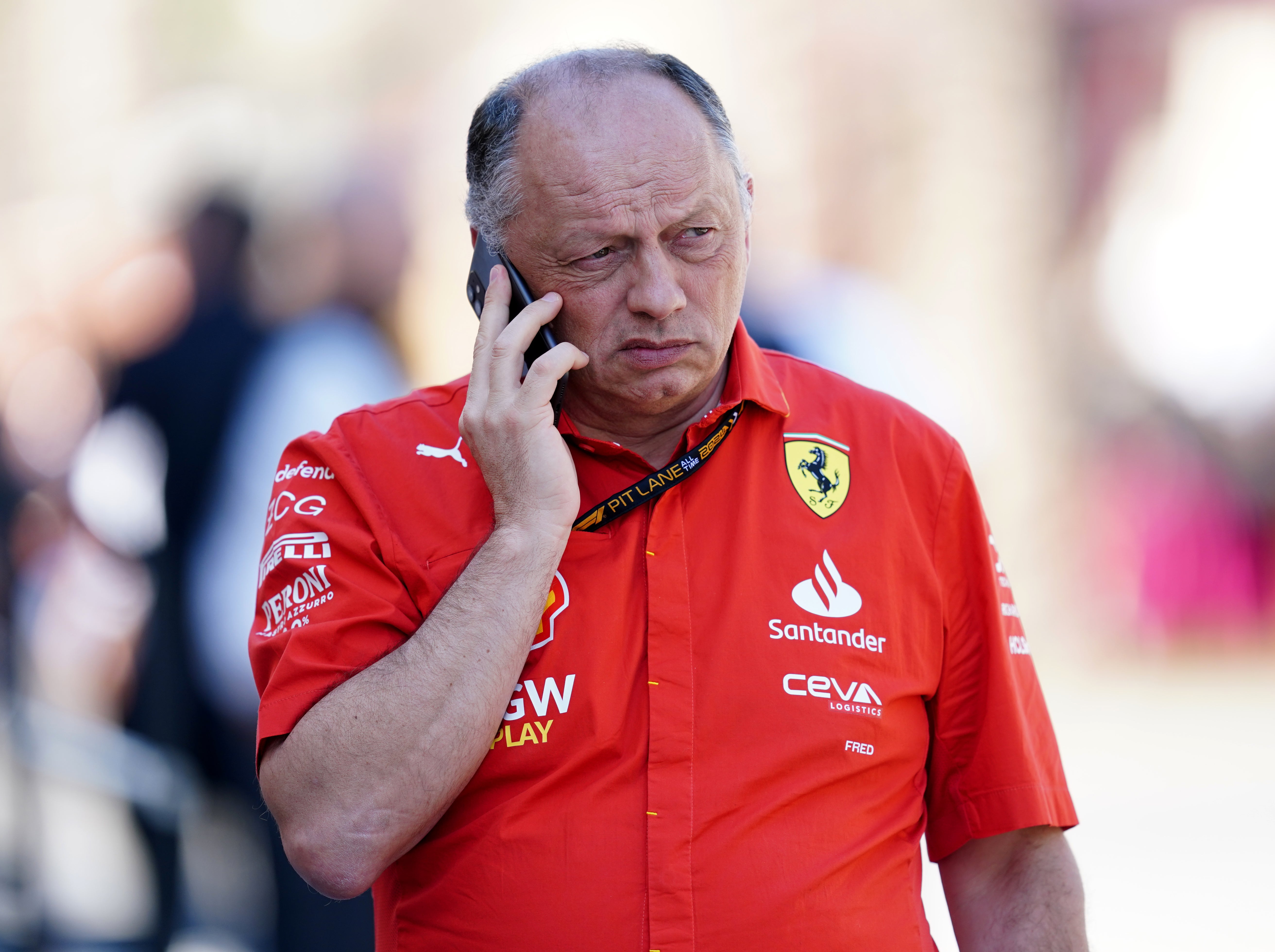 Ferrari team principal Fred Vasseur says he is not concerned by Lewis Hamilton’s form (David Davies/PA)