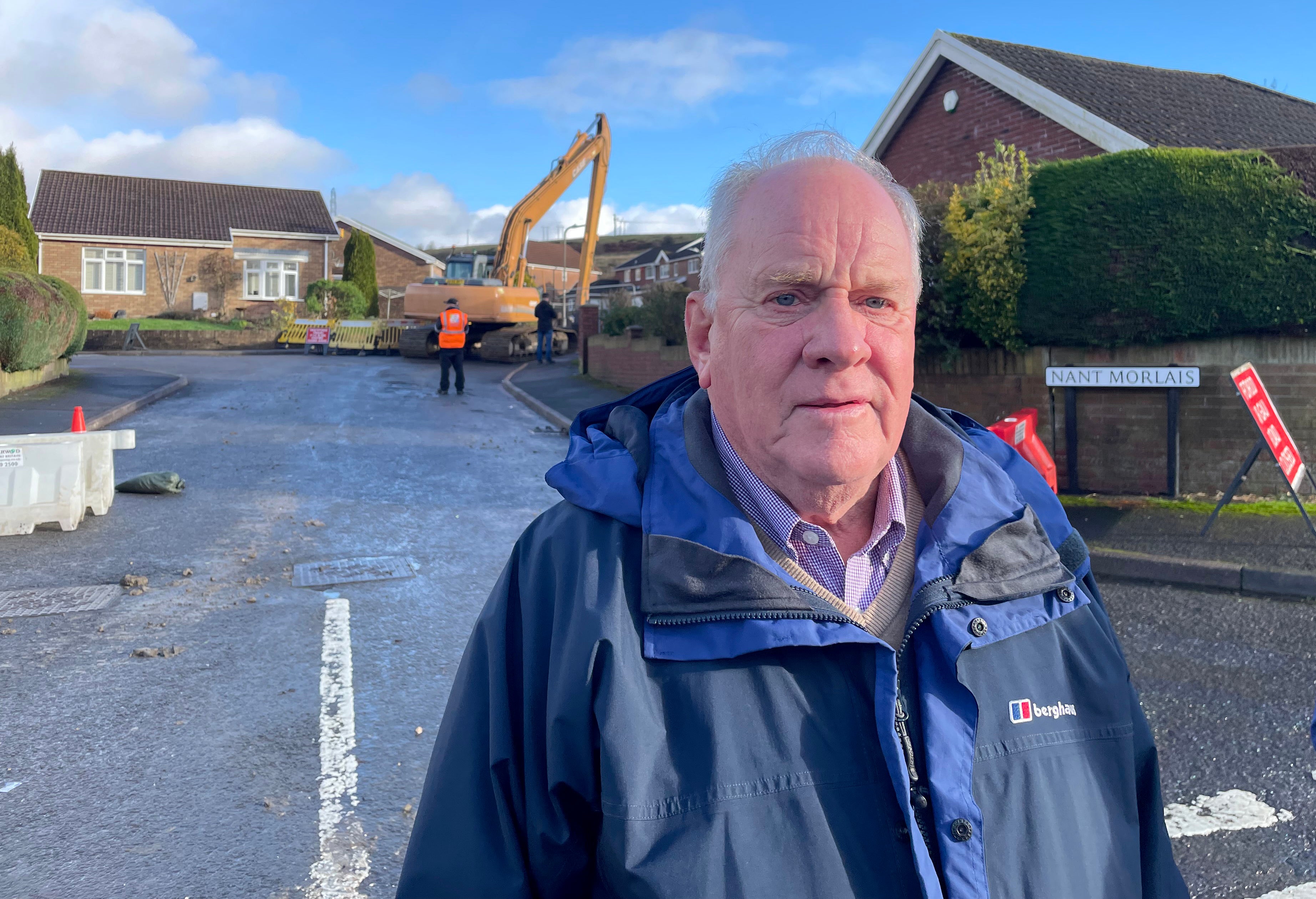 John Mitchell’s home sits close to the edge of the sinkhole