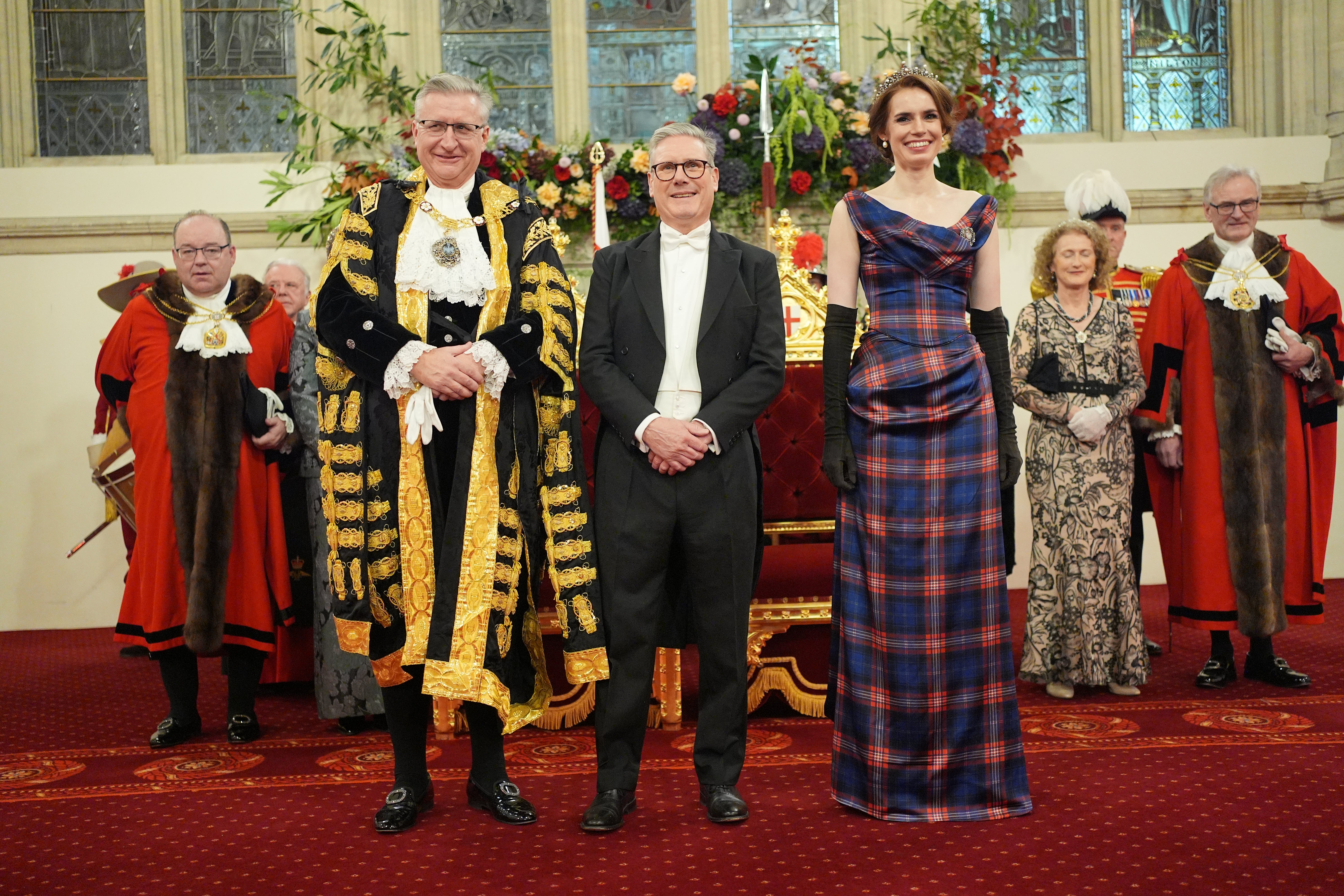 Starmer attends the Mansion House dinner yesterday