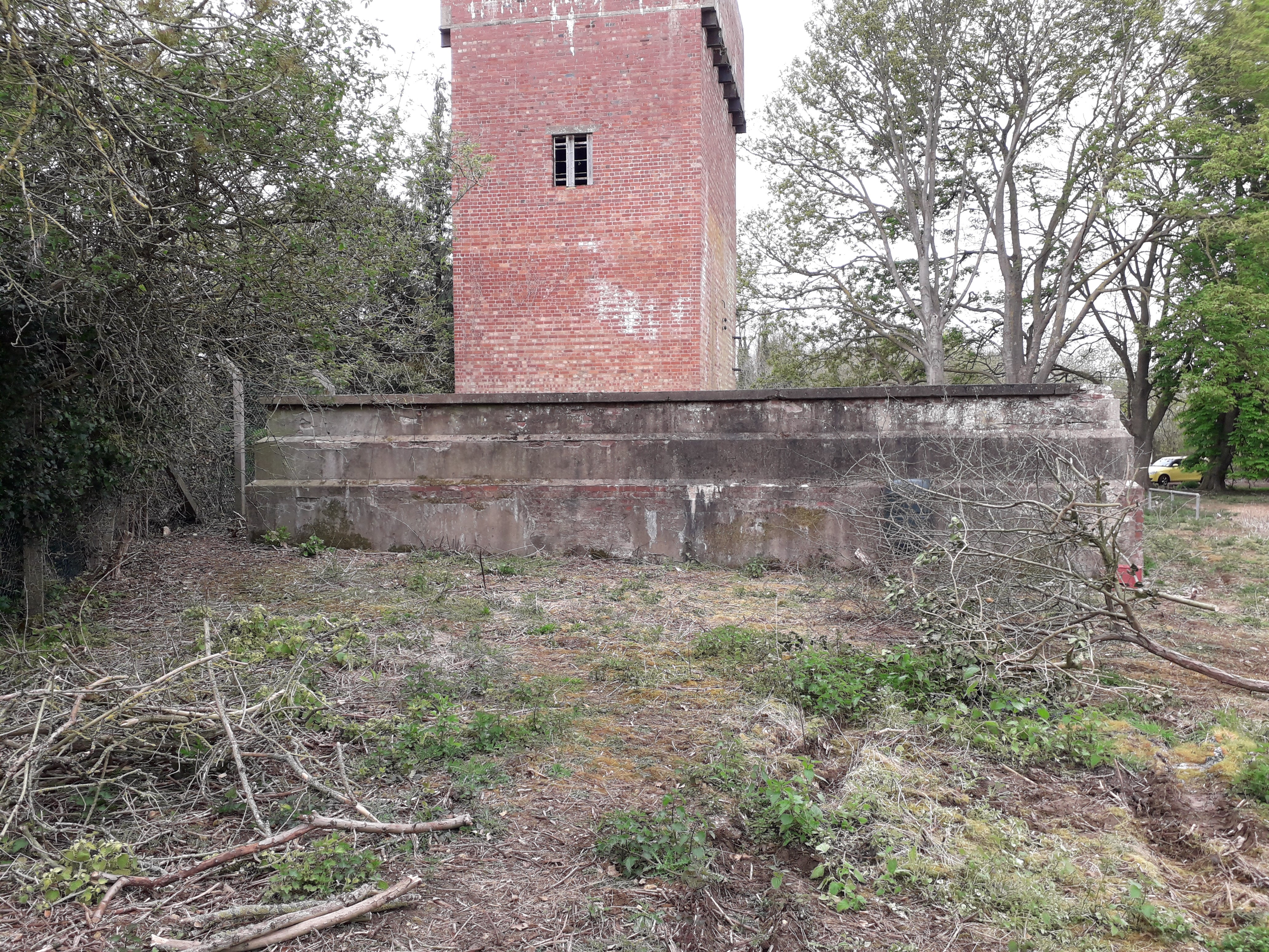 The water tower and holding tank before the conversion started