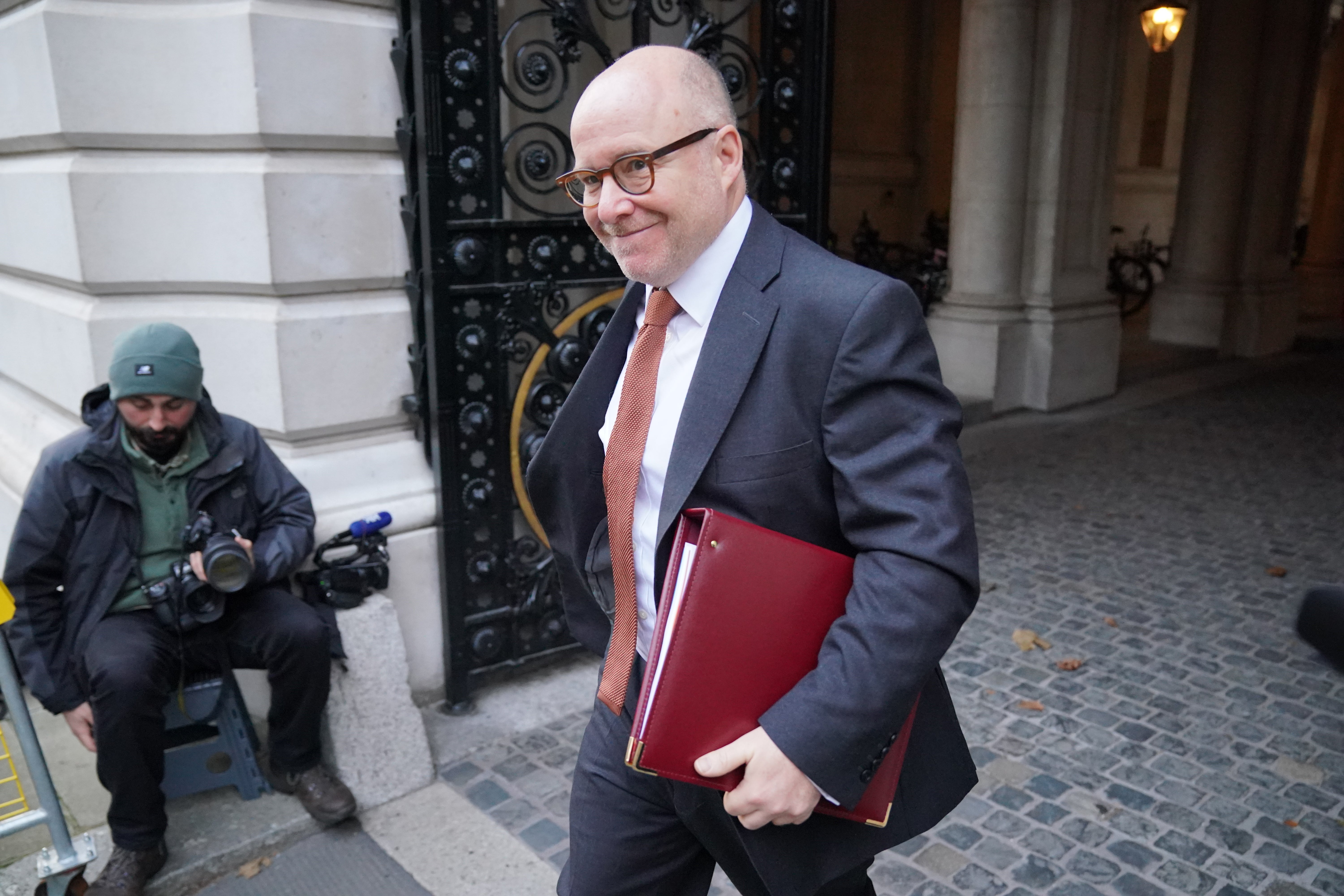 Attorney General Richard Hermer arriving in Downing Street, London, for a Cabinet meeting