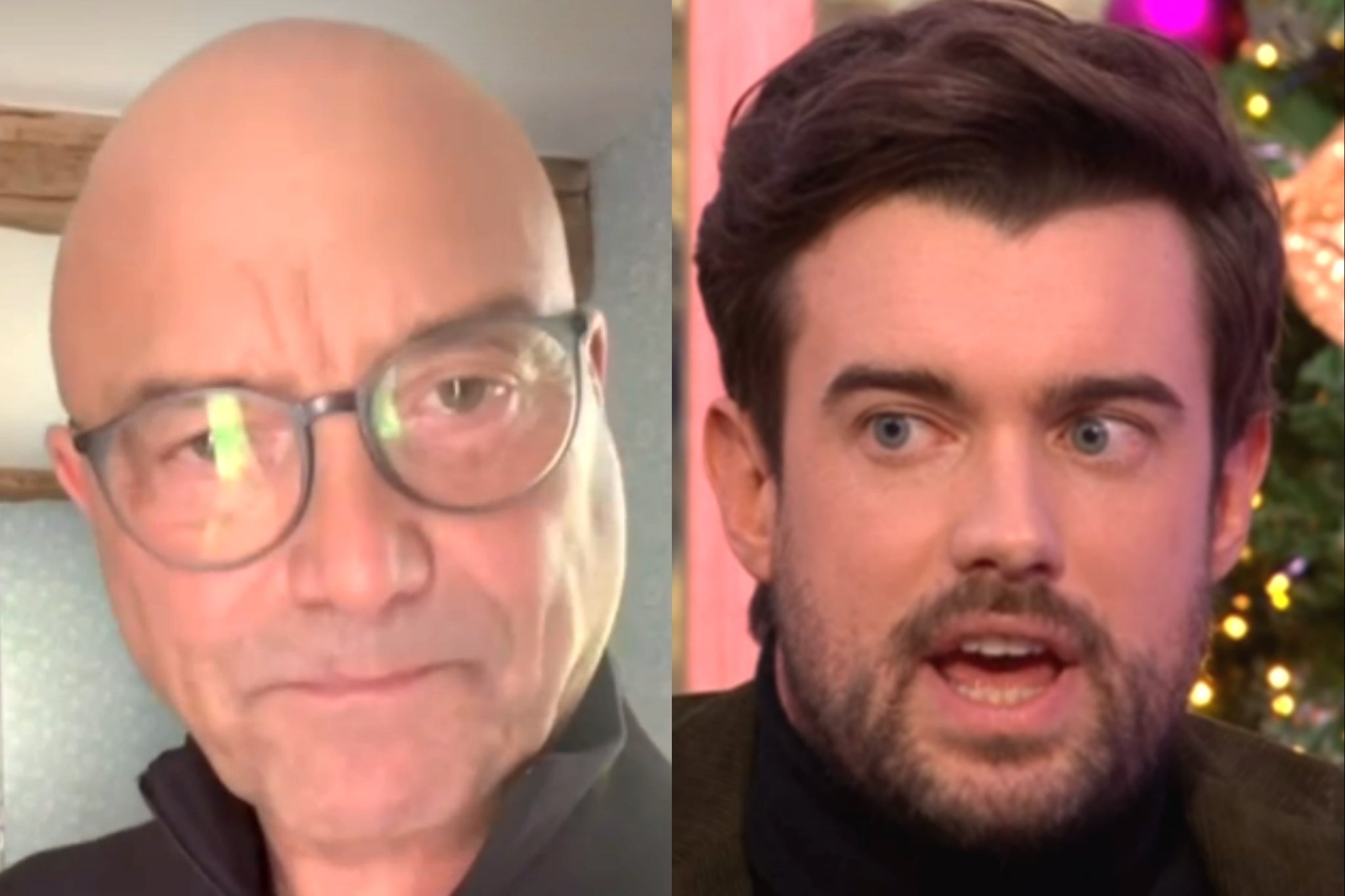 Gregg Wallace (left) and Jack Whitehall on ‘The One Show’ (right)