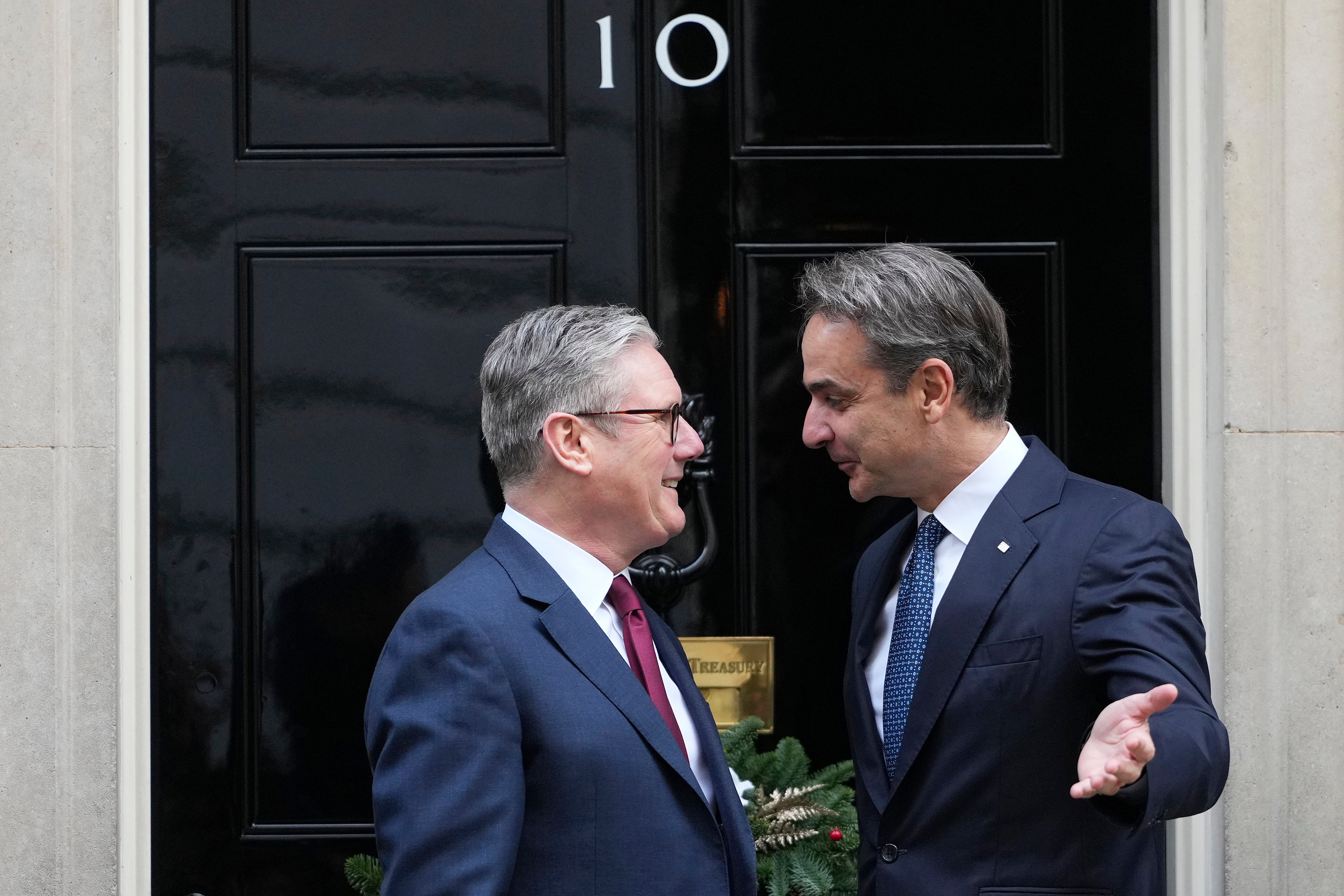 Starmer welcomed his Greek counterpart Kyriakos Mitsotakis to Downing Street on Tuesday morning