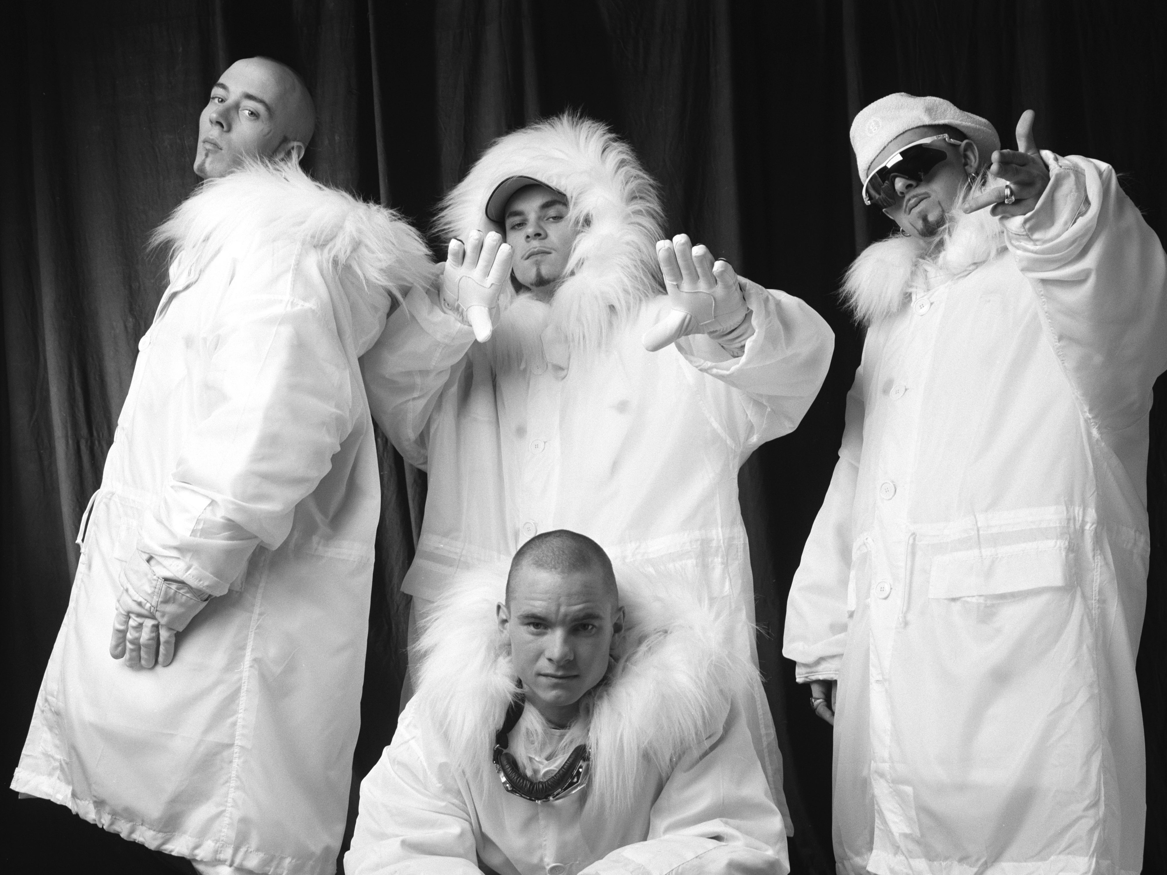 East 17 on the set of the ‘Stay Another Day’ music video