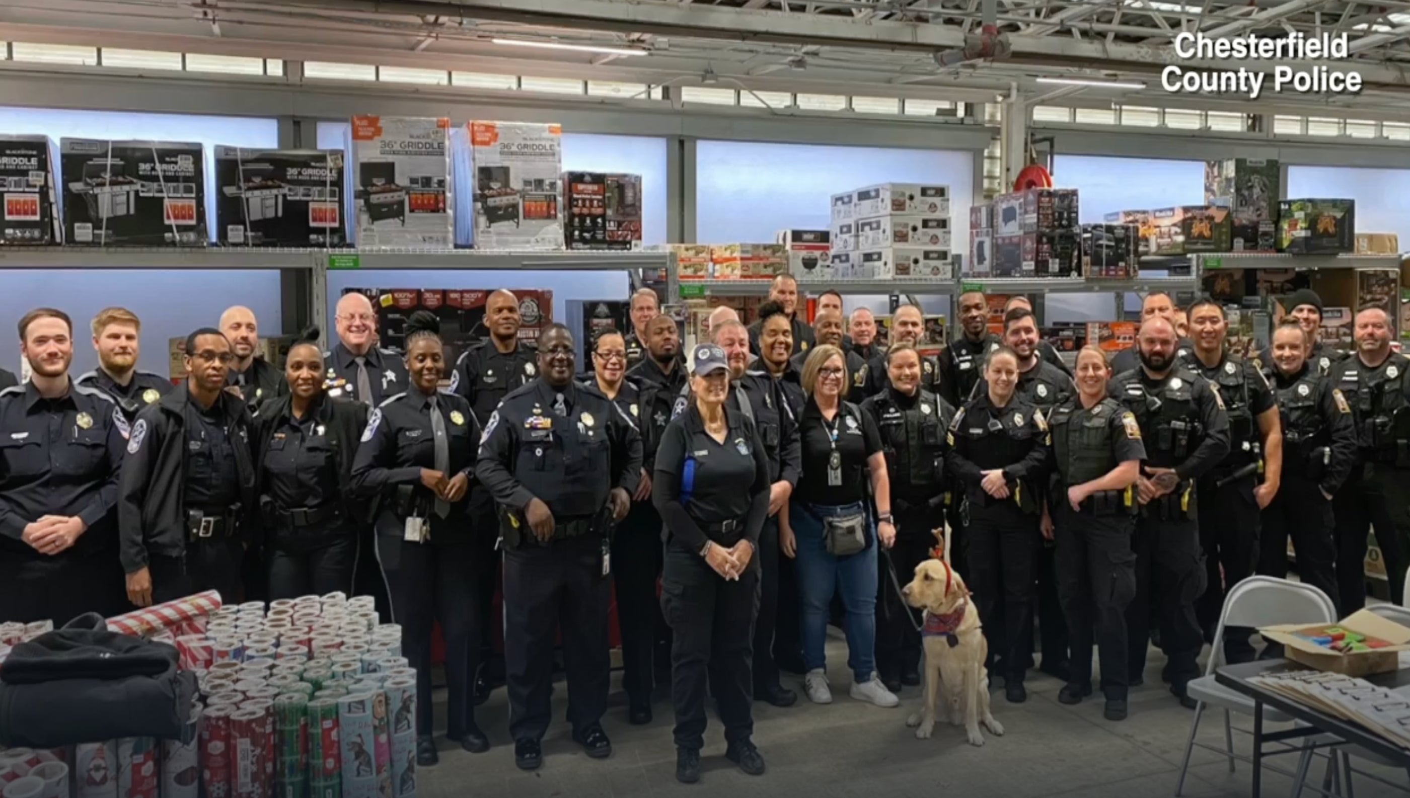 Dozens of Chesterfield County police officers and sheriff’s deputies gathered at the IronBridge Road Walmart on Sunday for the annual ‘Shop With a Cop’ event