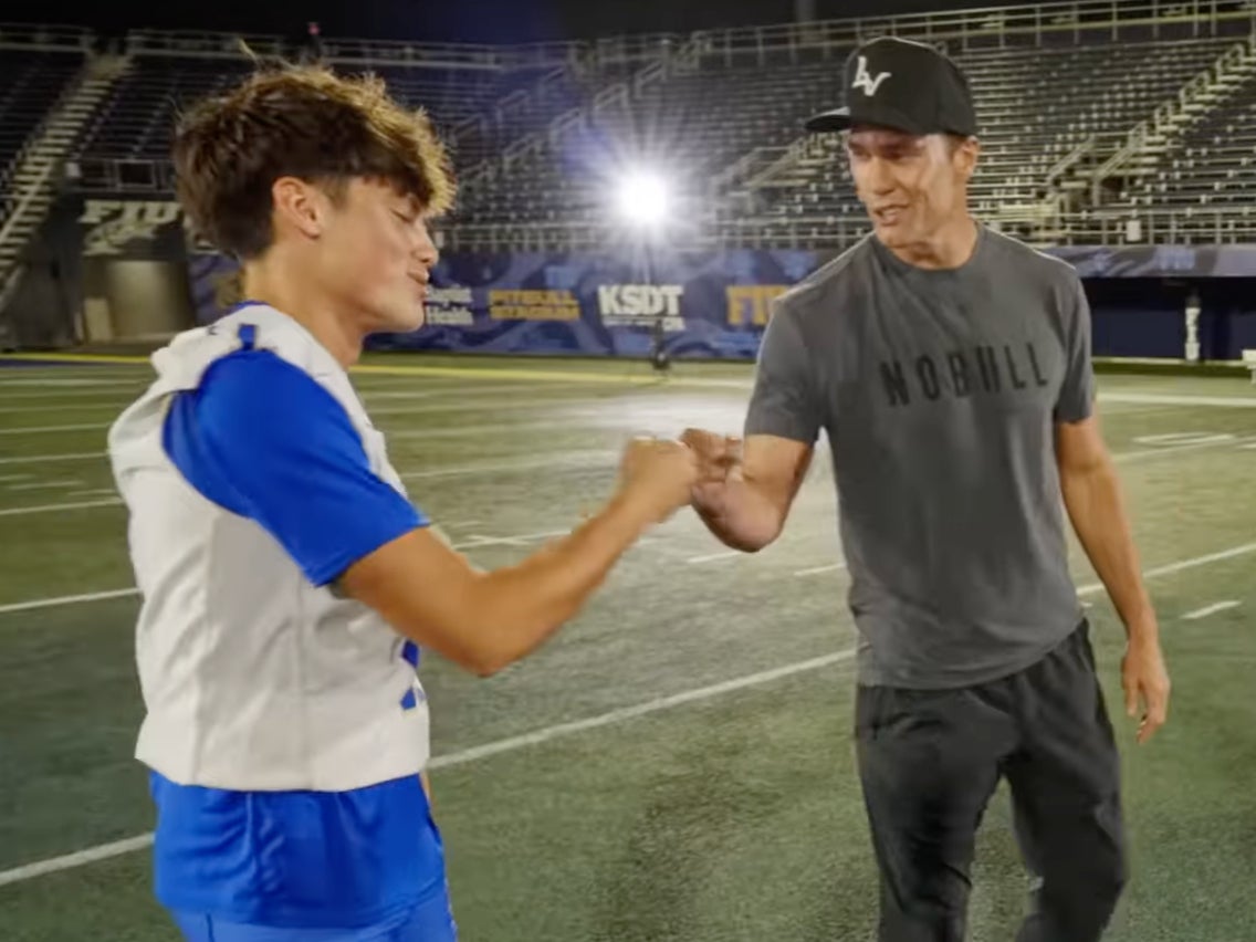 Tom Brady lost out to high school senior during YouTuber MrBeast’s football throwing challenge