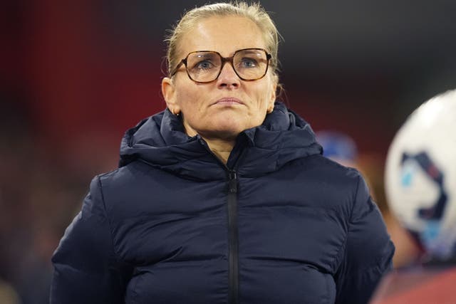 <p>Sarina Wiegman was left with mixed feelings after the Lionesses beat Switzerland </p>