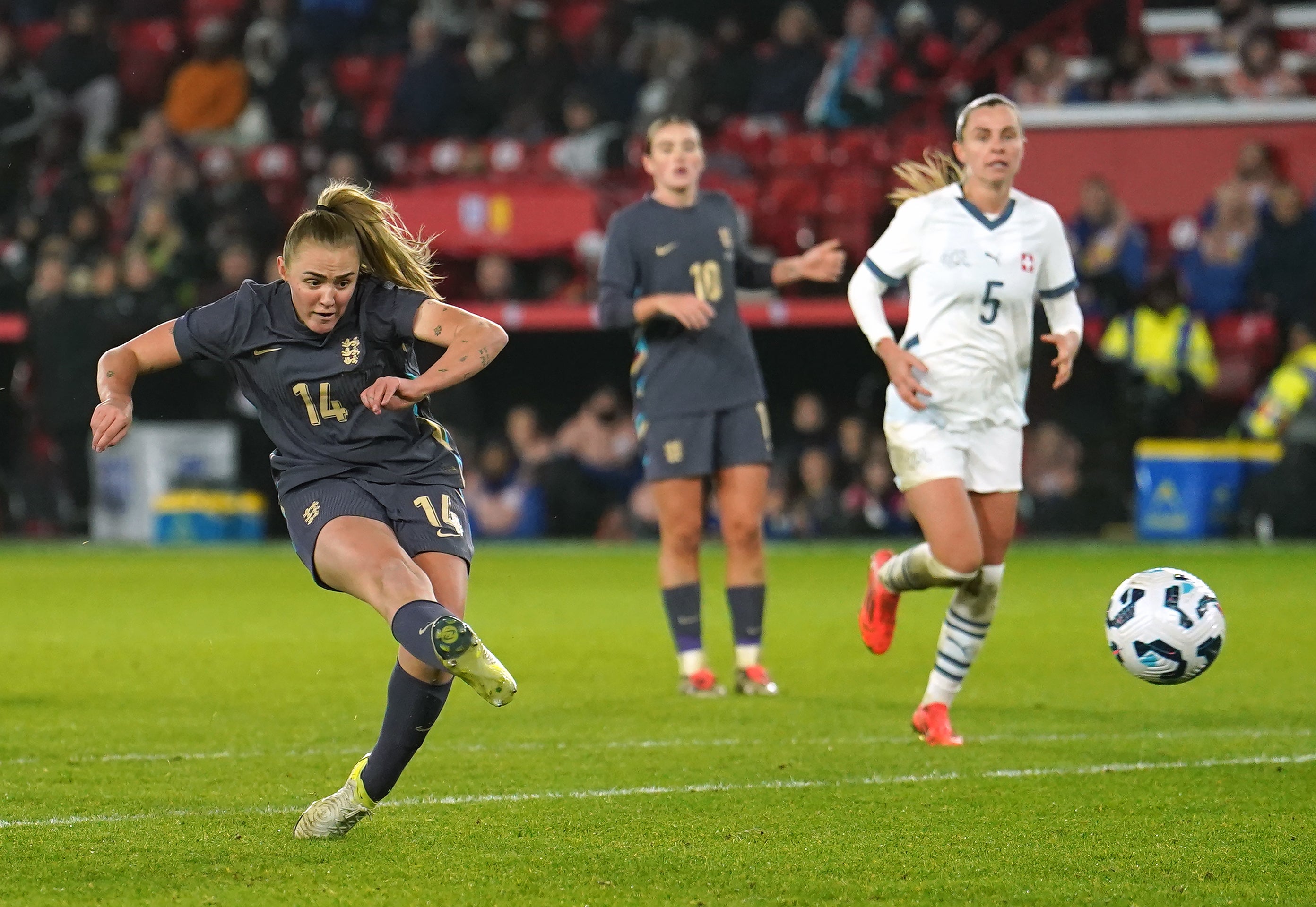 Georgia Stanway struck the post with England unable to pull away from Switzerland