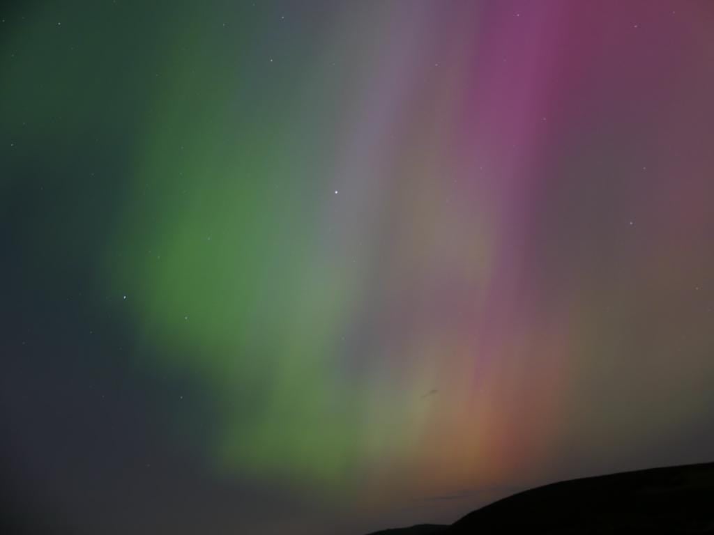 Chloe took this picture of the aurora borealis on the Calf of Man