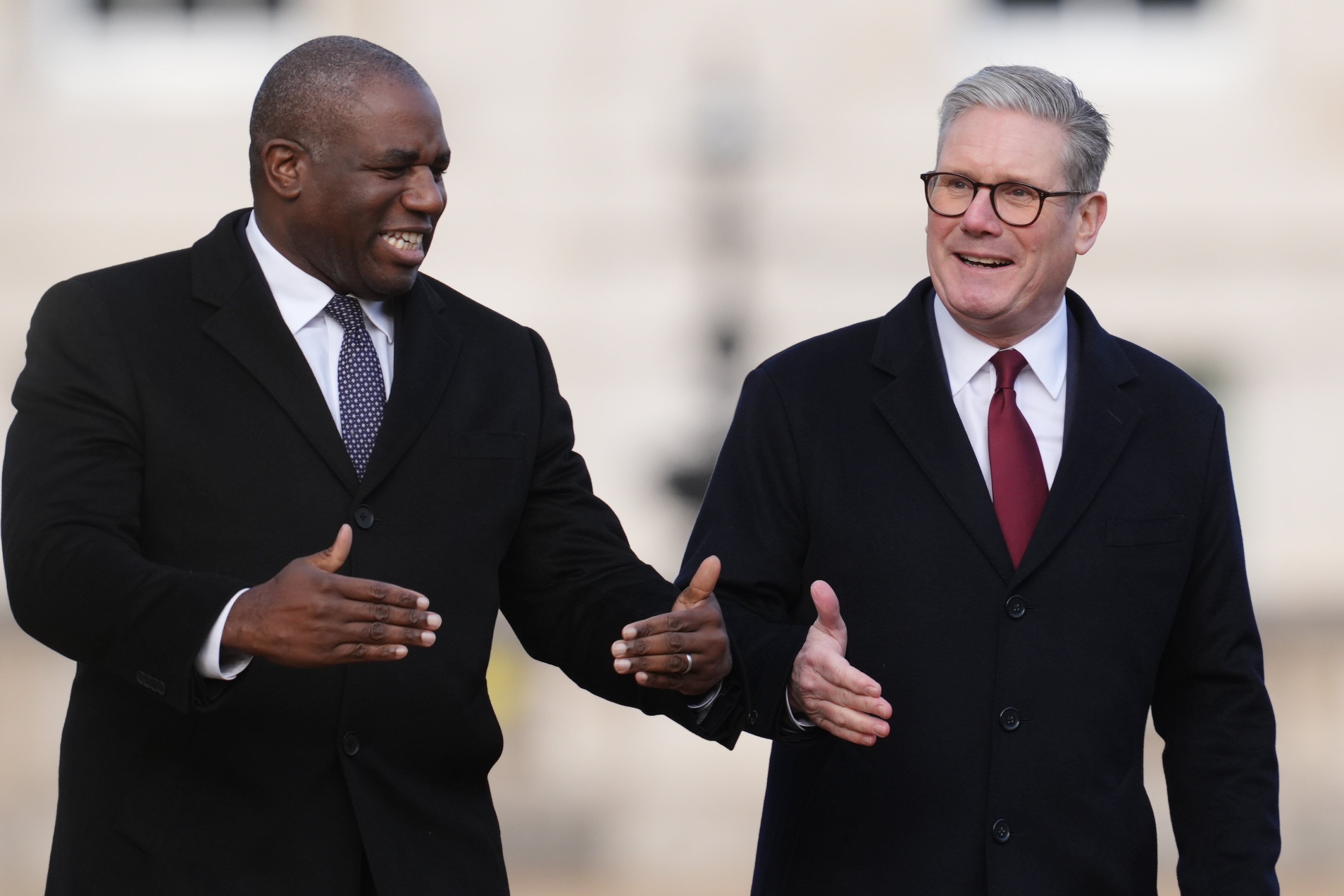 Foreign secretary David Lammy and prime minister Keir Starmer