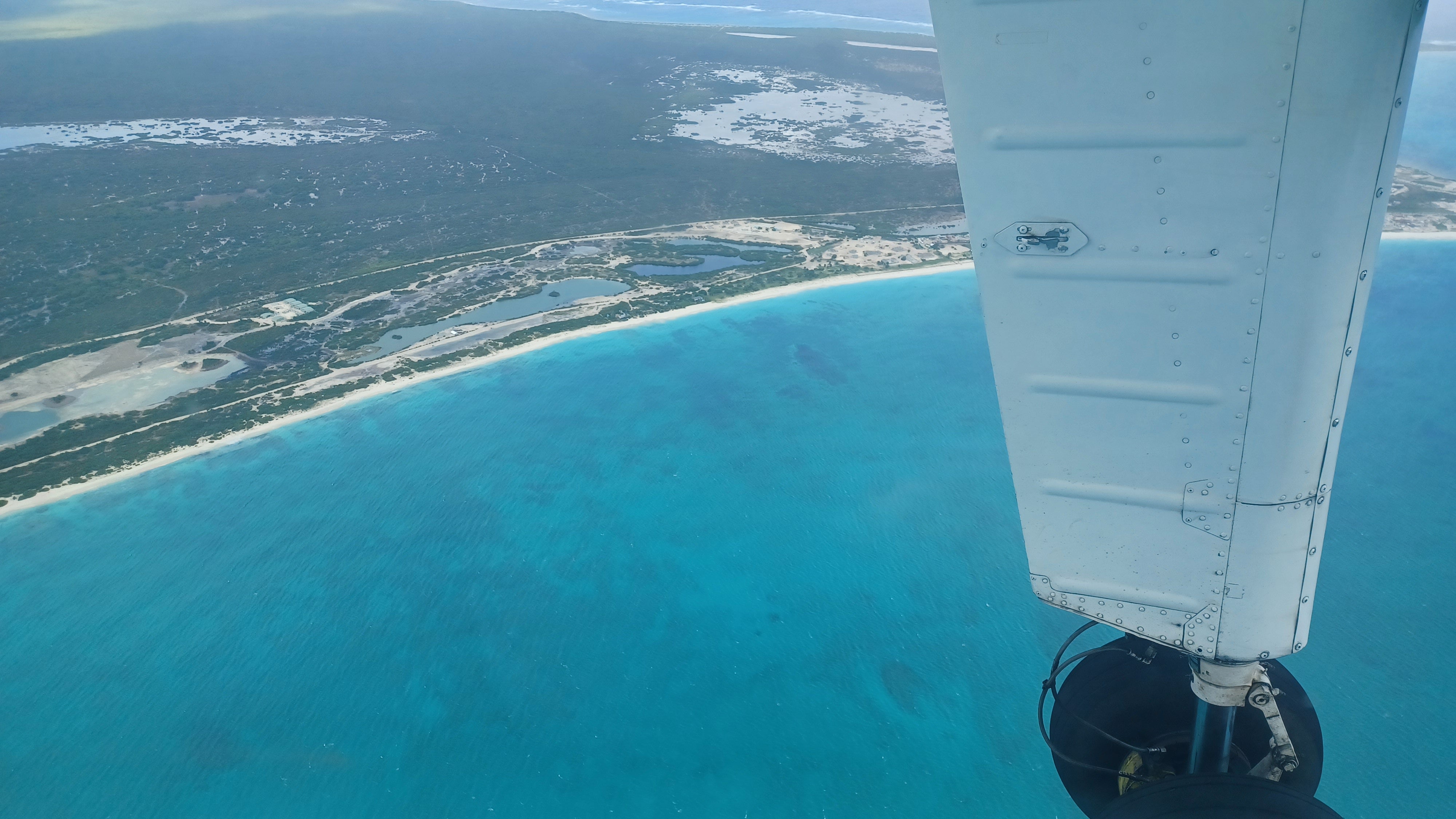 Flying high: In the air over Barbuda