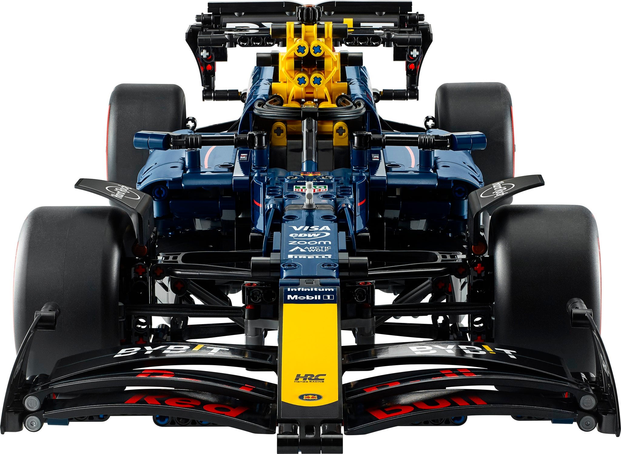 Front view of the new Oracle Red Bull F1 Lego set